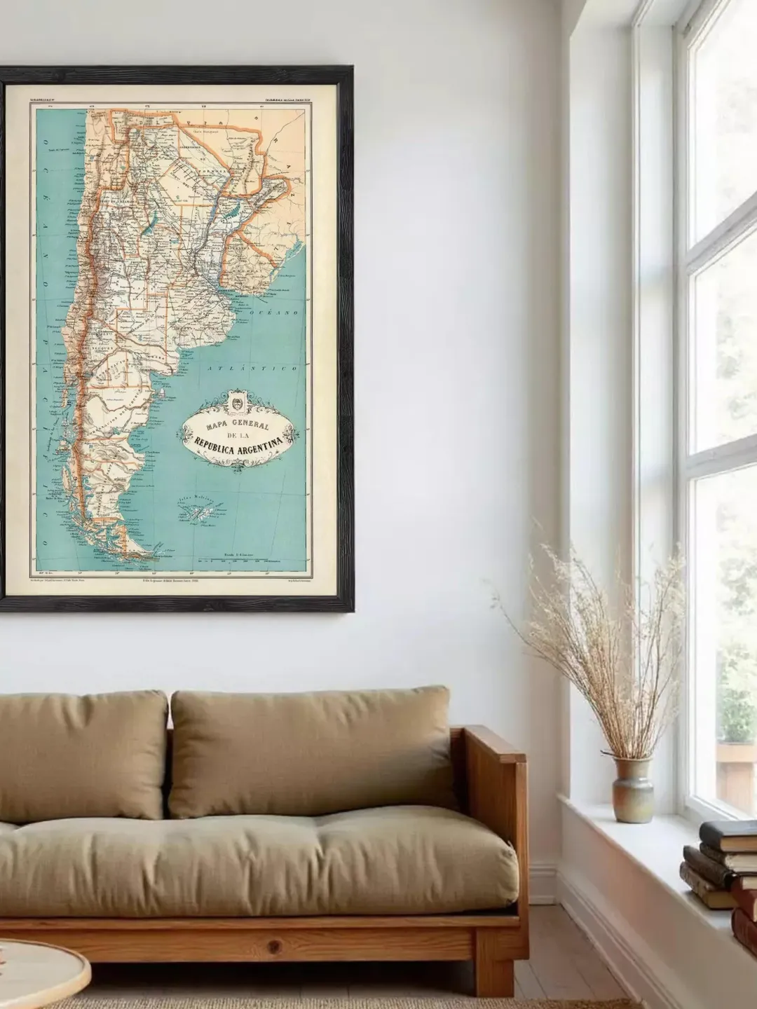 Vintage Argentina Map Print | 1888 Antique Wall Art