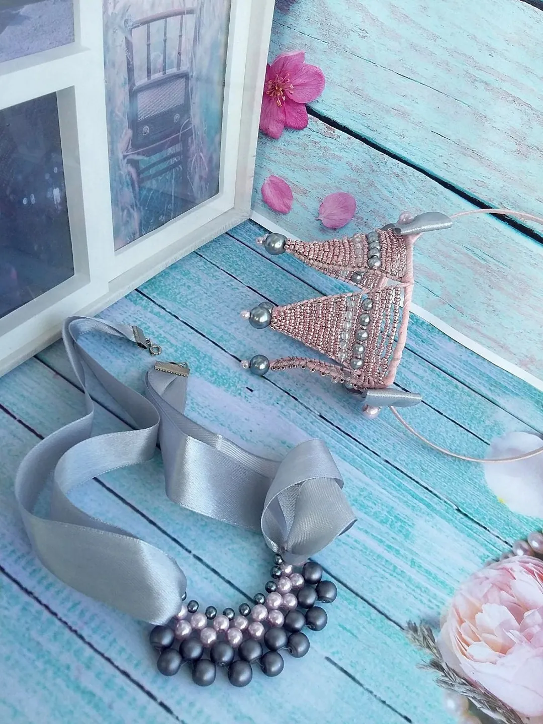 pearl headband,prom proposal,crown necklace beads set,for a young girl on a birthday party,graduation,bridal headband,princess necklace