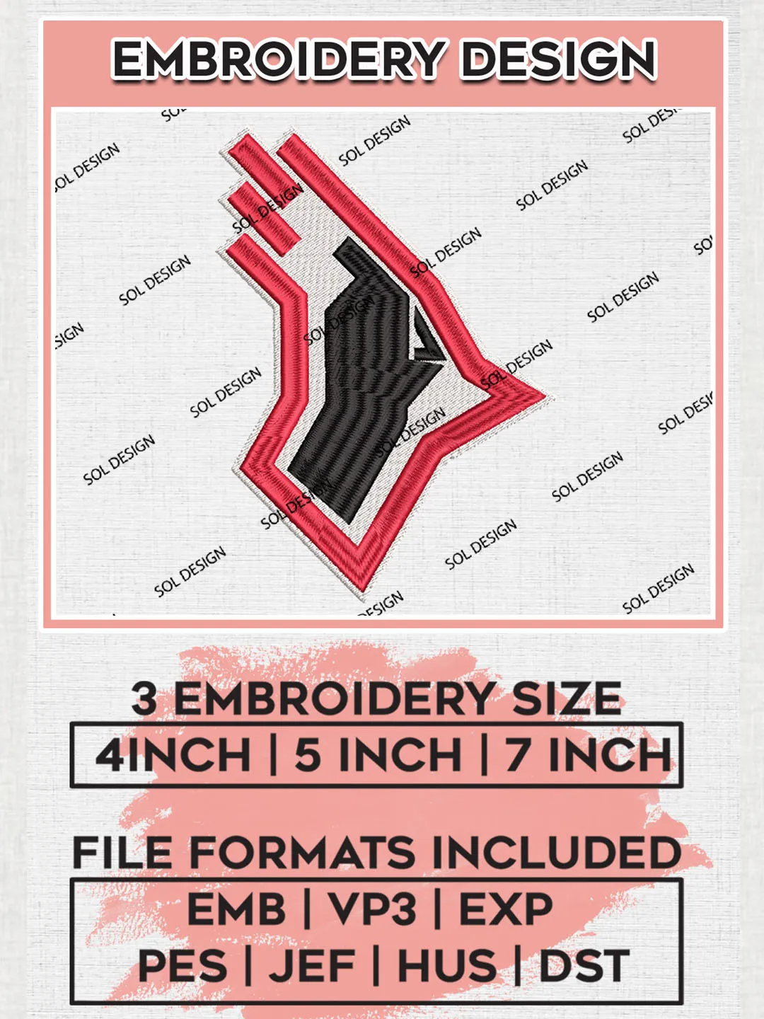 Illinois State Redbirds Team Logo embroidery designs, NCAA Illinois State Redbirds Logo Machine embroidery files, NCAA Team Logo embroidery designs, NCAA Game Day Machine embroidery designs, Digital Download