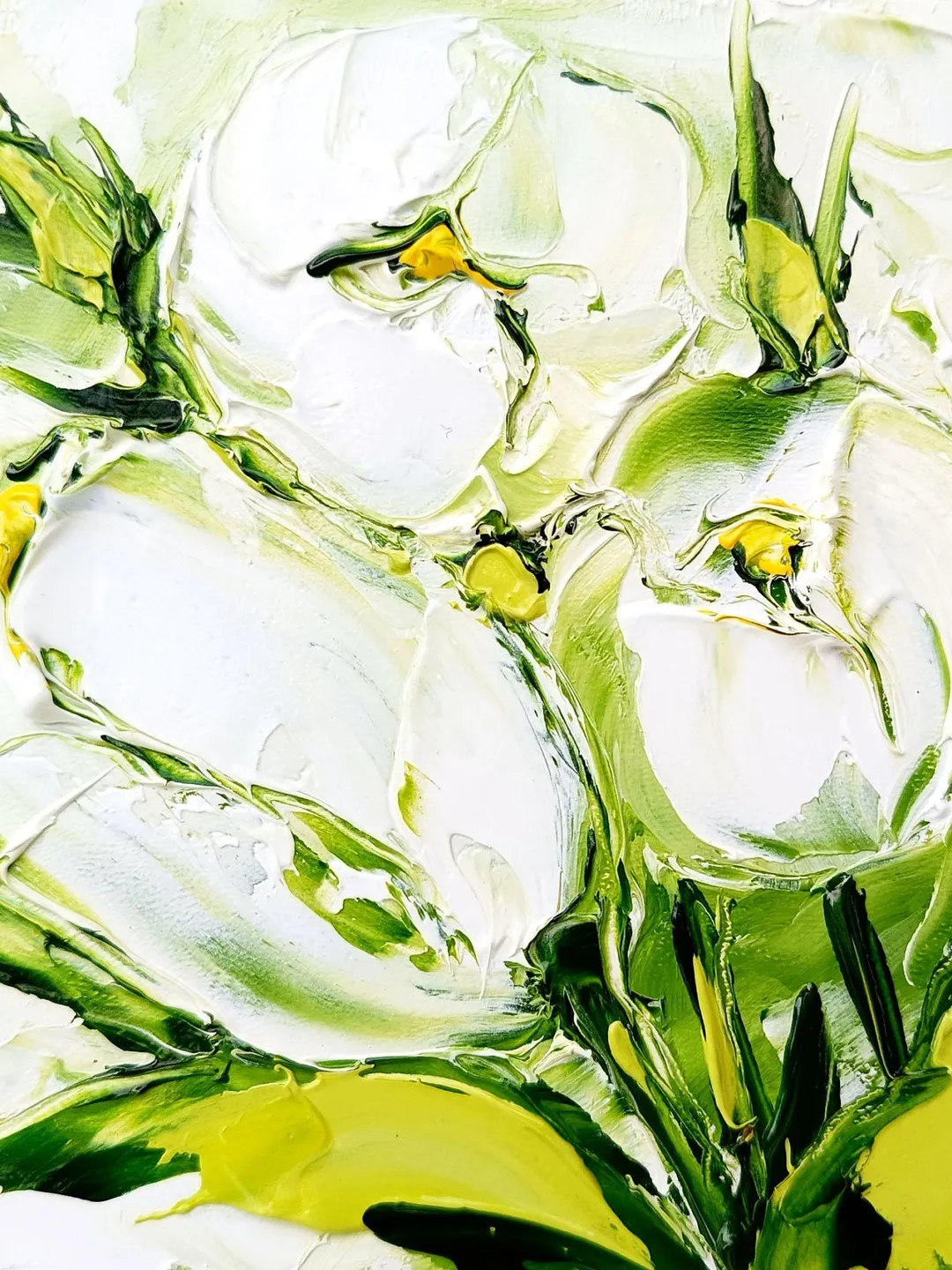 Tulip Custom Painting Floral Original Art Flower Oil Painting Impasto Small Artwork Blooms of Elegance Tulips Impasto by ArtProkopaloSv