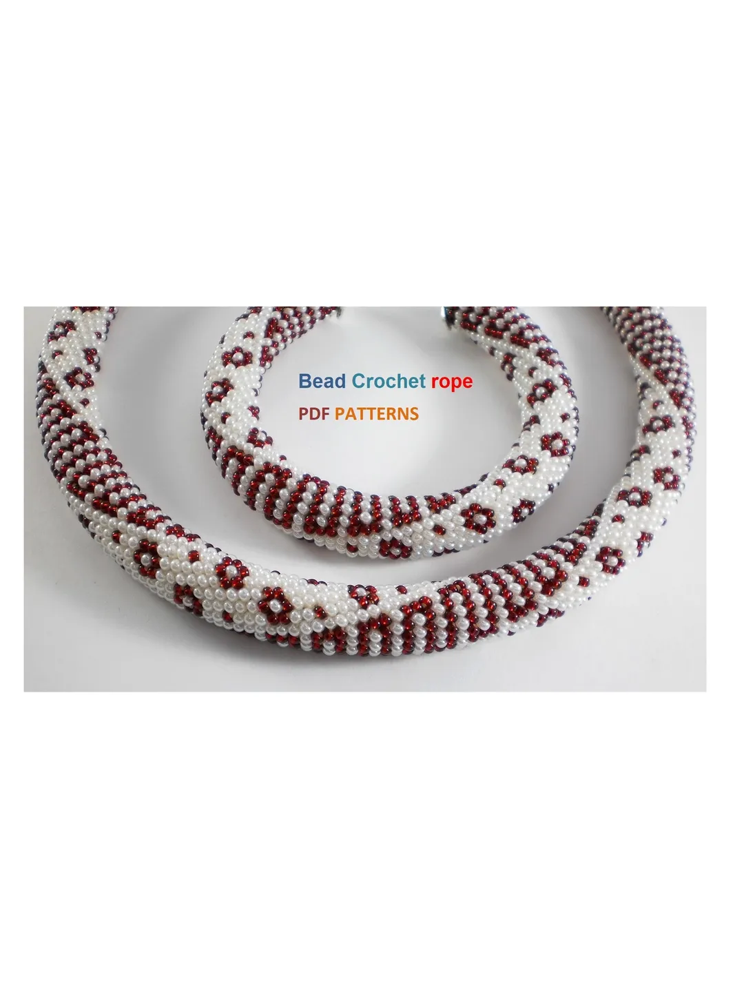 Bead crochet rope pattern for beading necklace and bracelet,DIY, bead ...
