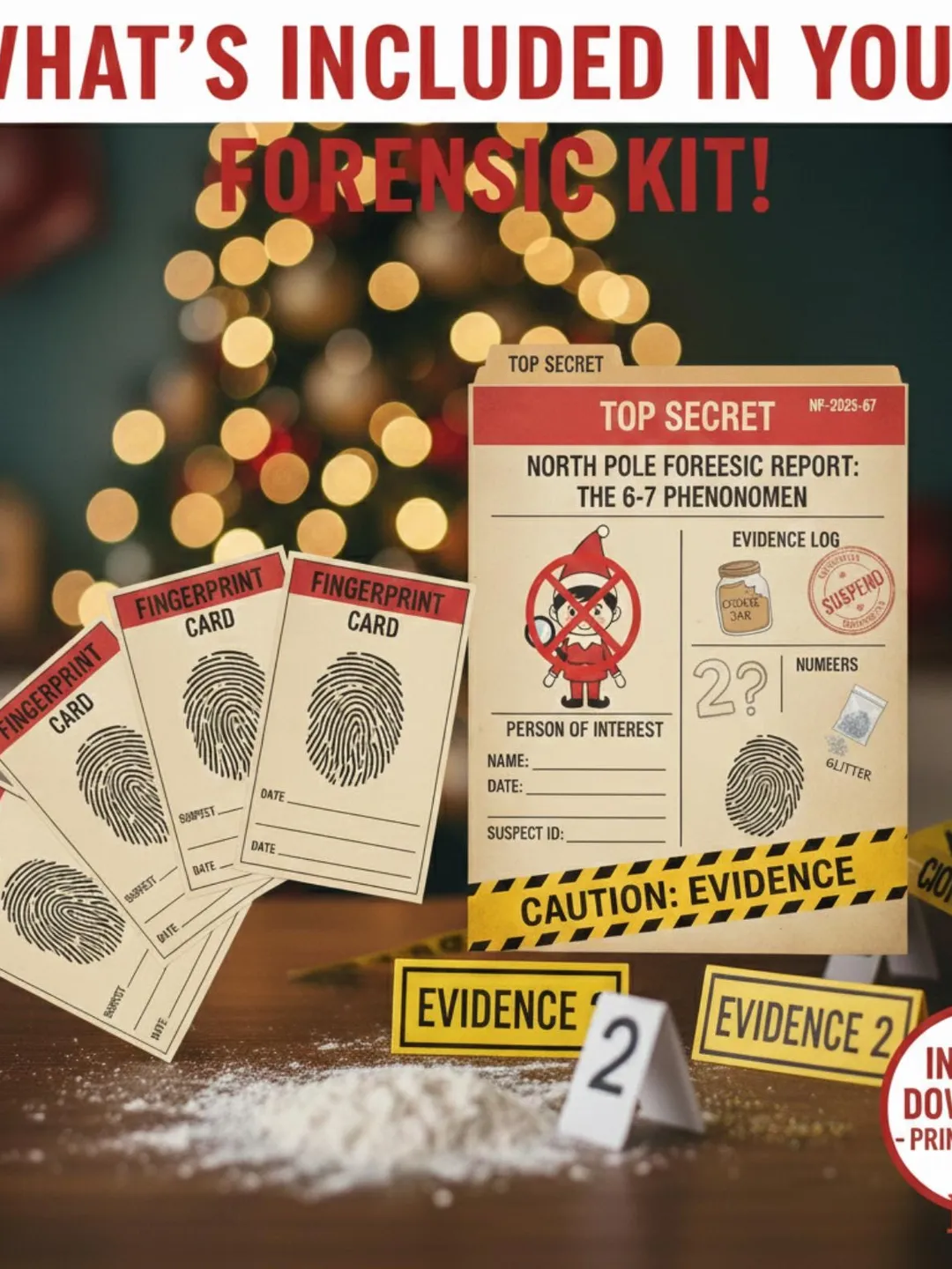 6-7 Evidence Kit for Holiday Doll, Trending 2025 Forensic Fingerprint ...