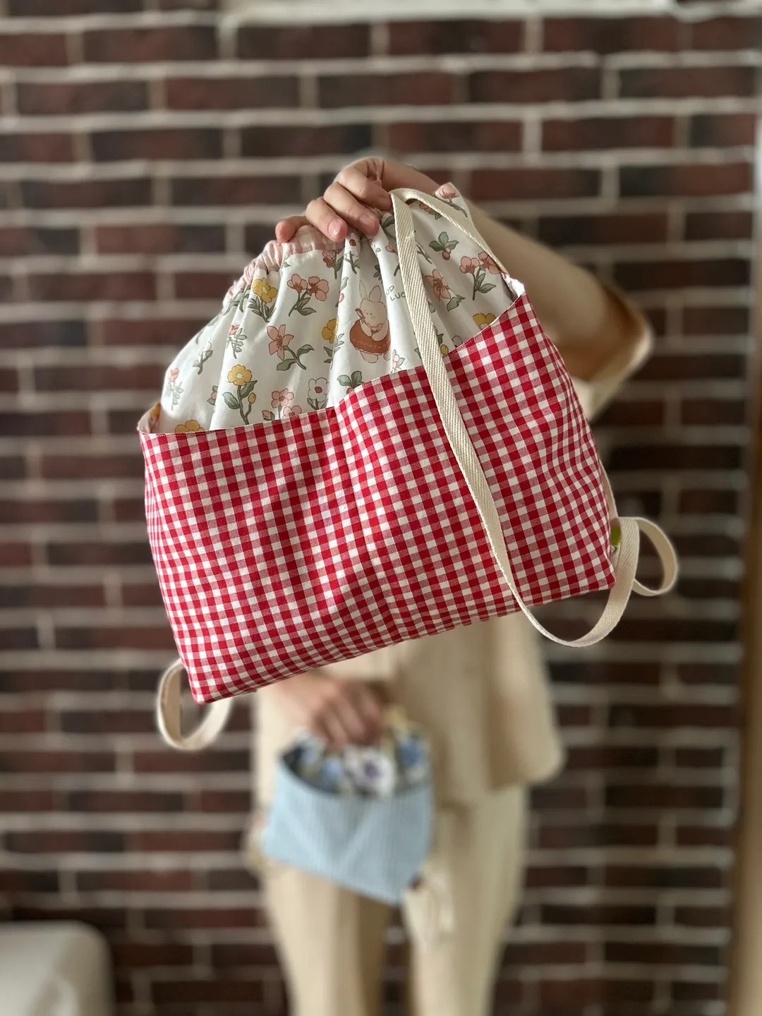 25х25 cm RUCKSACK with a pocket step-by step photo SEWING PATTERN and a ...