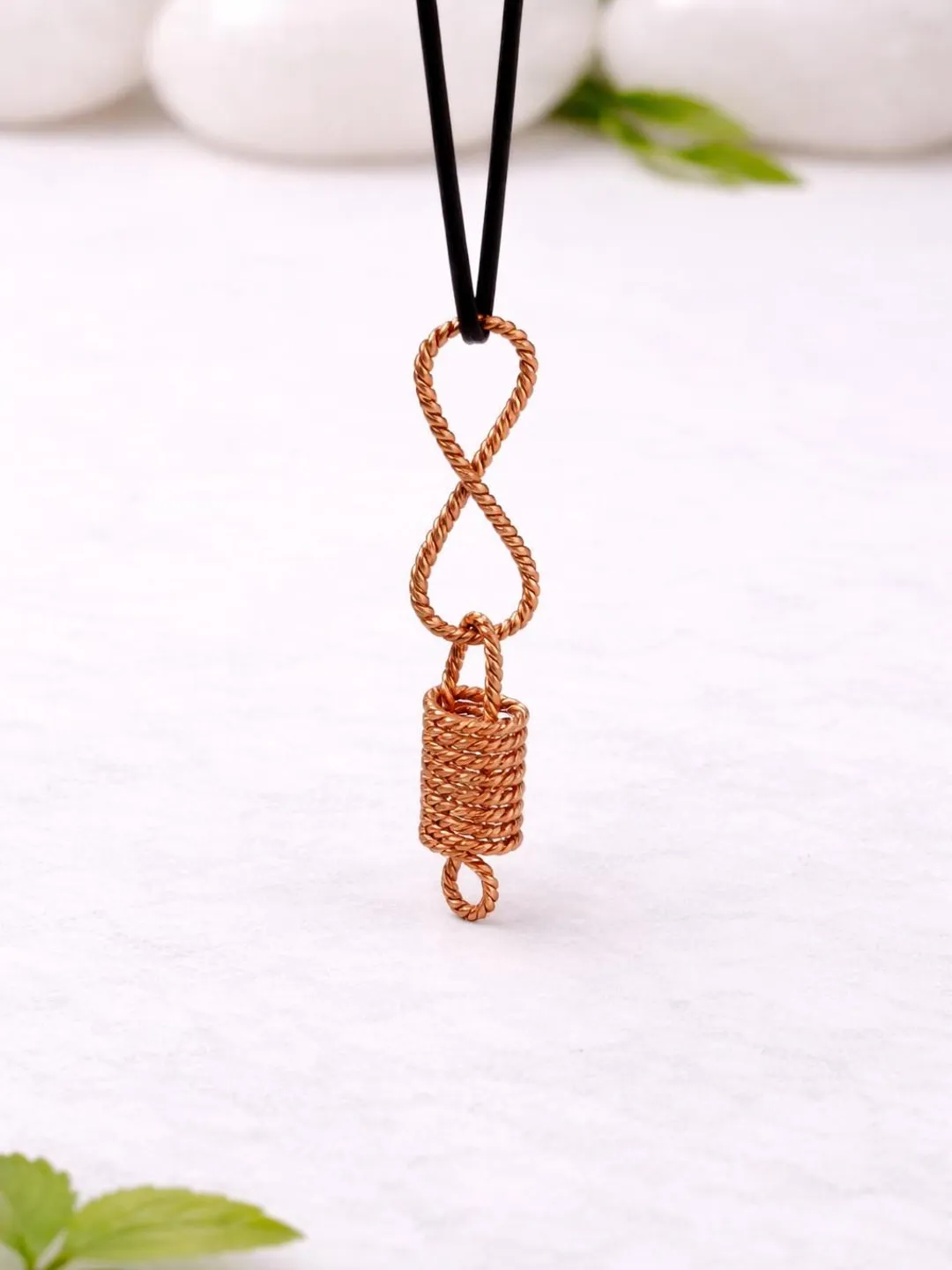 Handmade Copper Infinity Pendant Necklace | Wire Wrapped Boho Jewelry
