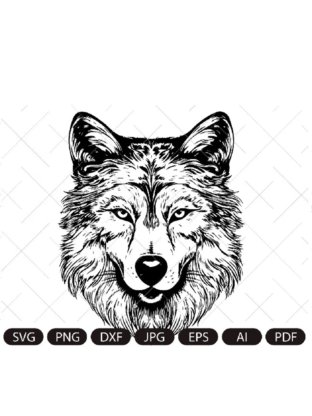 Wolf Face SVG File , Wolf Head Svg , Wolf Svg, Wolf Clipart, Mountain Wolf Svg , Wolf Shirt , Wolf Silhouette
