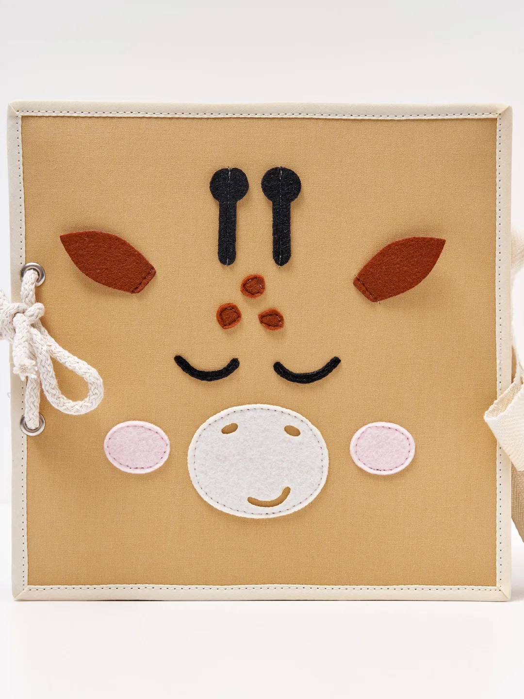 Quiet baby book Deer, felt activity book for toddlers, Montessori Quiet busy book, soft sensory book, baptism baby gift, interactive book