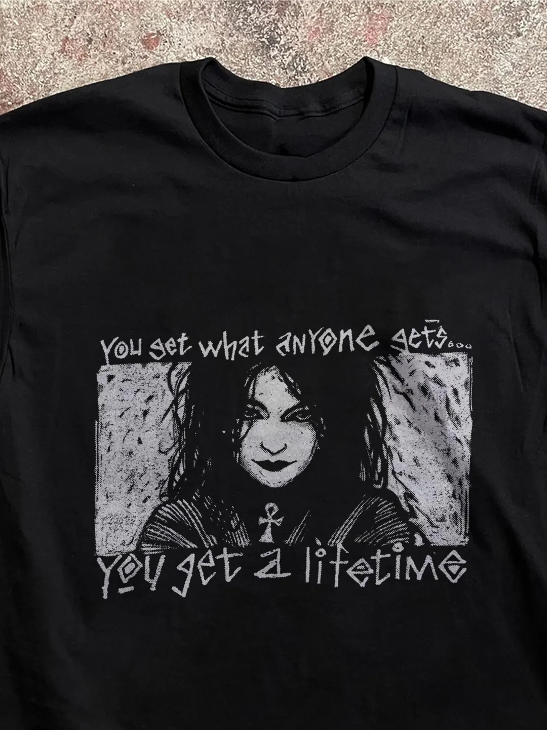 Vintage Death Shirt DEATH "you get what anyone gets... you get a lifetime" T-SHIRT Goth Tee