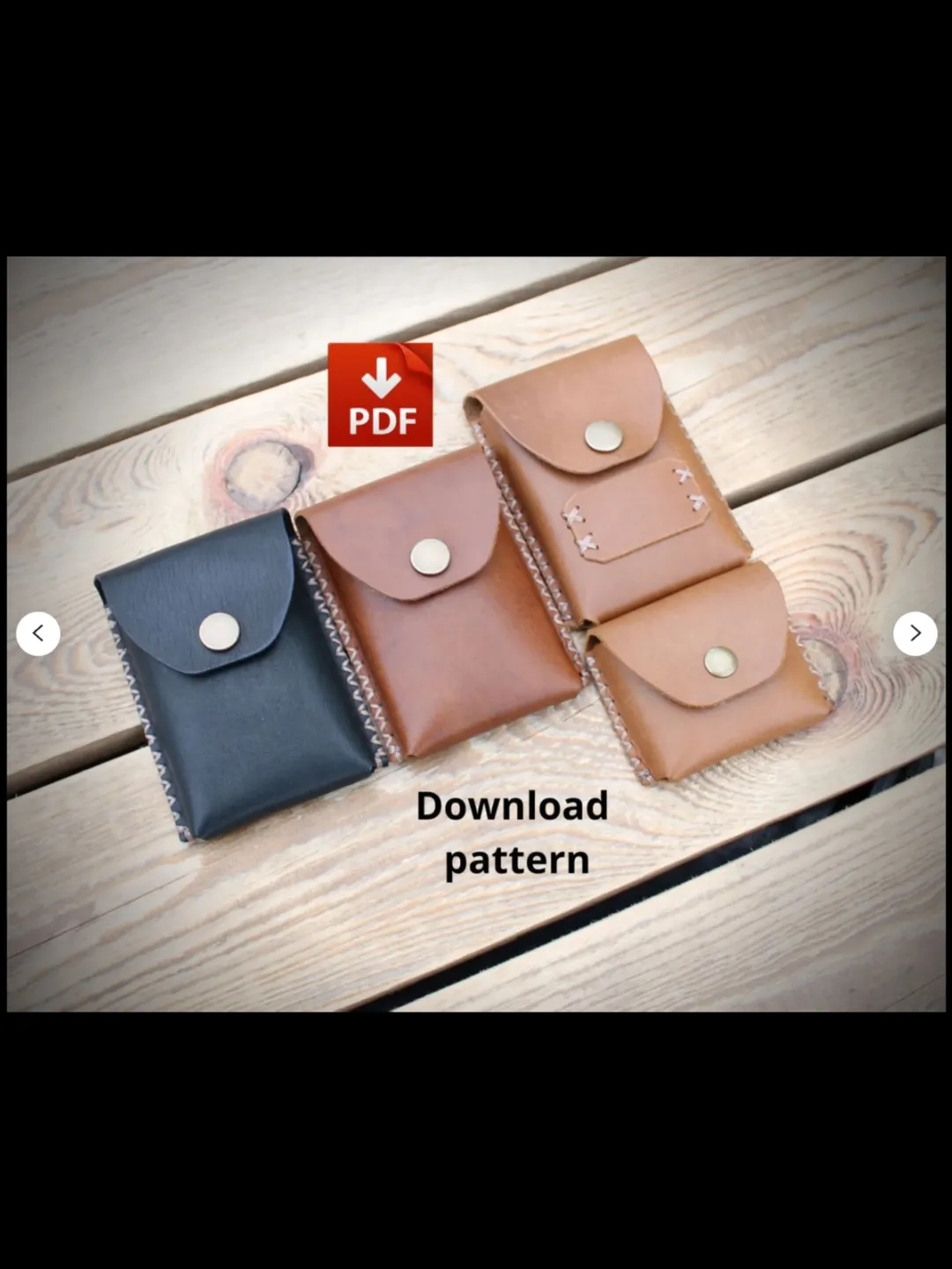 Leather pattern to make a Mini wallets. BF9