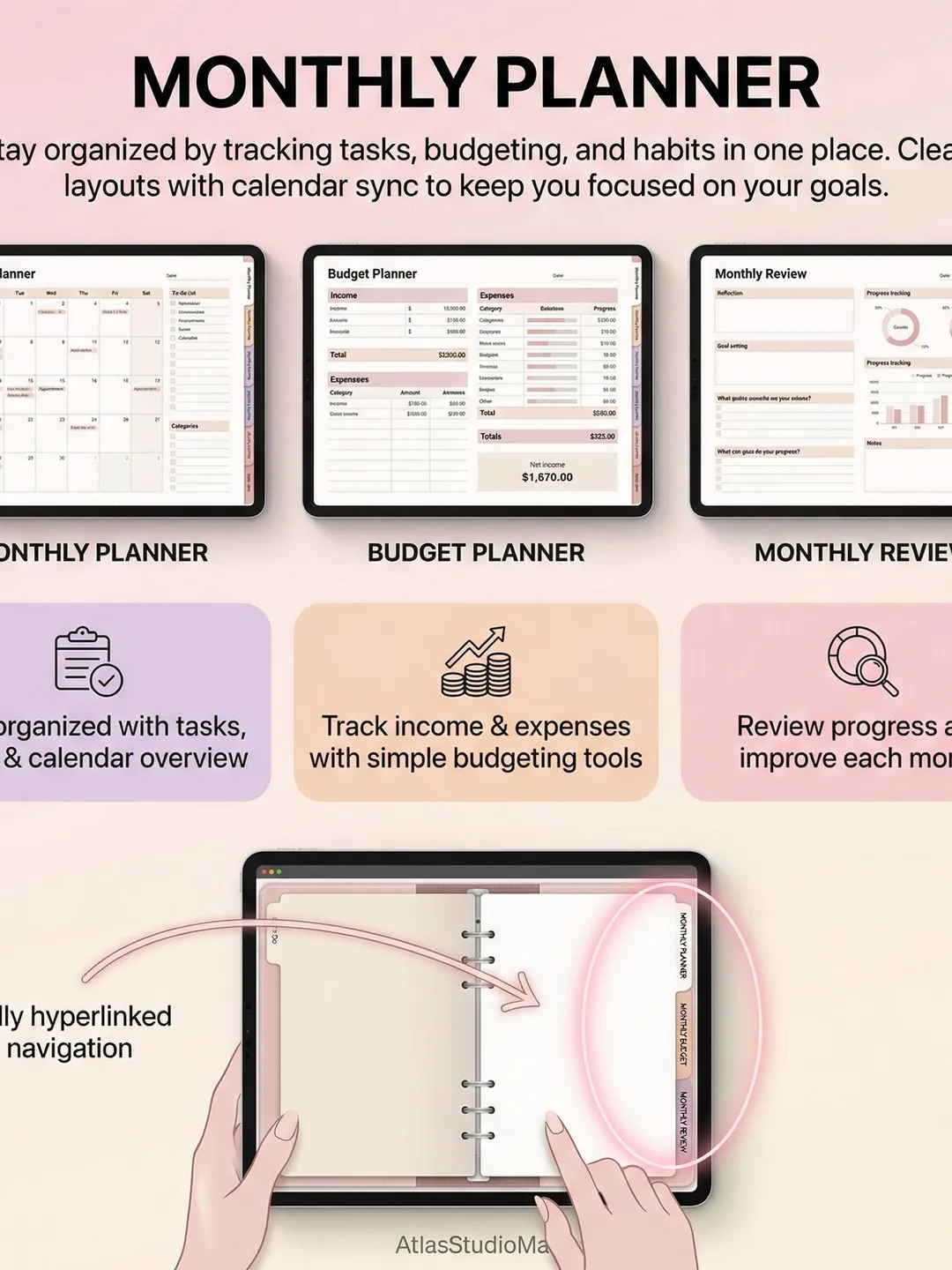 All In One Digital Planner 2026, 2027, 2028 Digital Planner, Digital ...