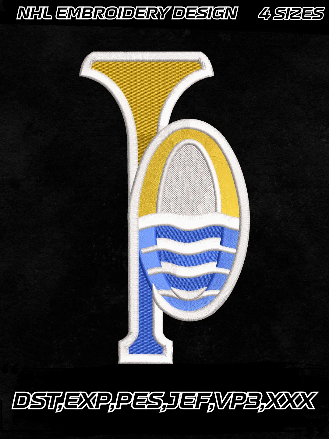 St. Louis Hockey Embroidery Design-Machine Embroidery File
