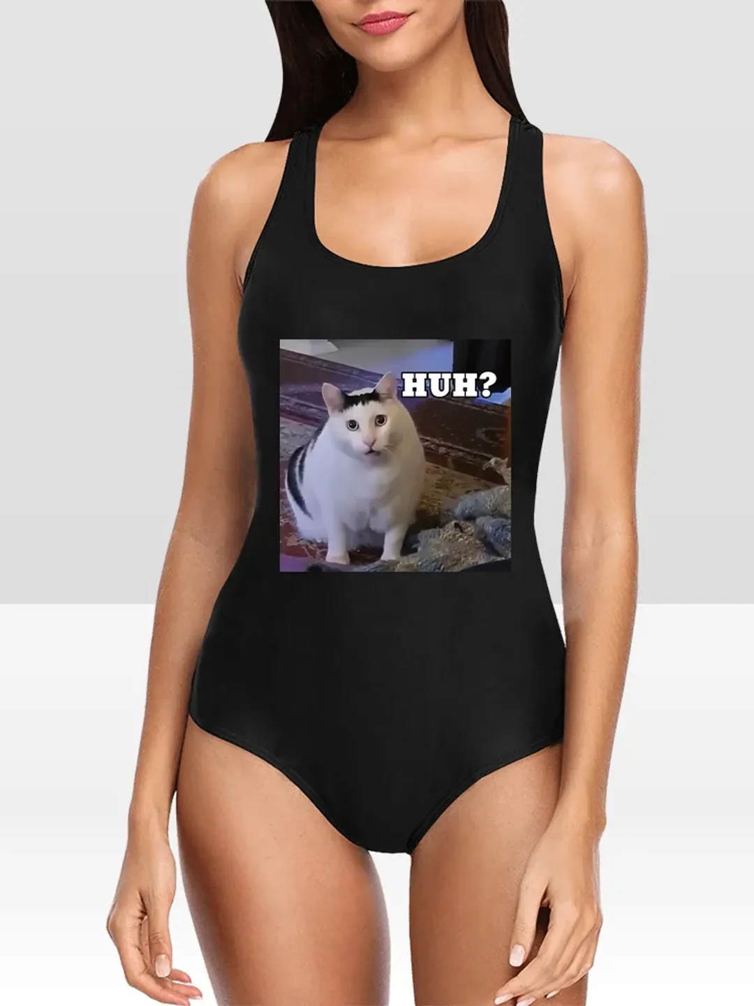 meme cat One Piece Swimsuit