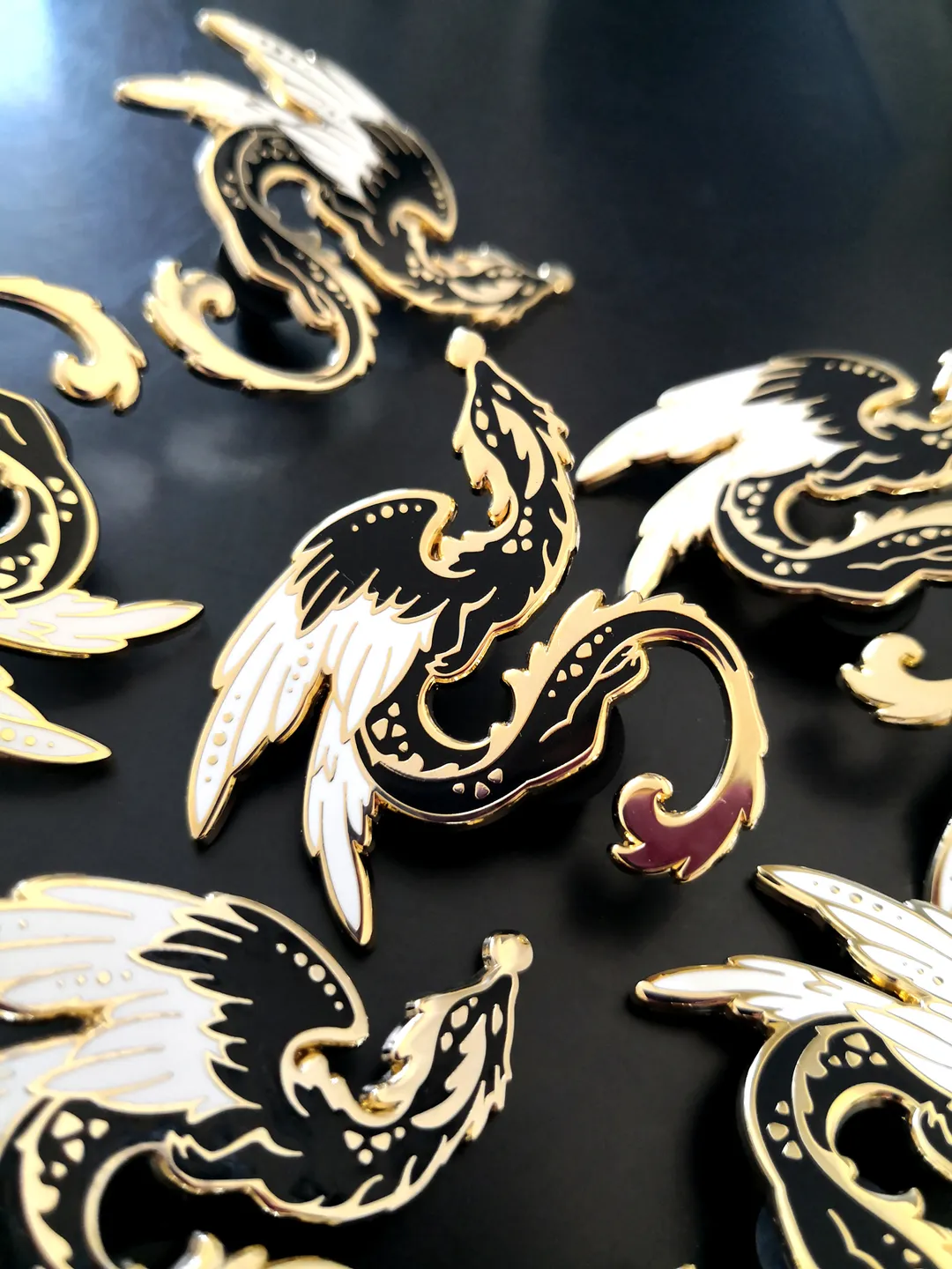 Hard enamel dragon pin