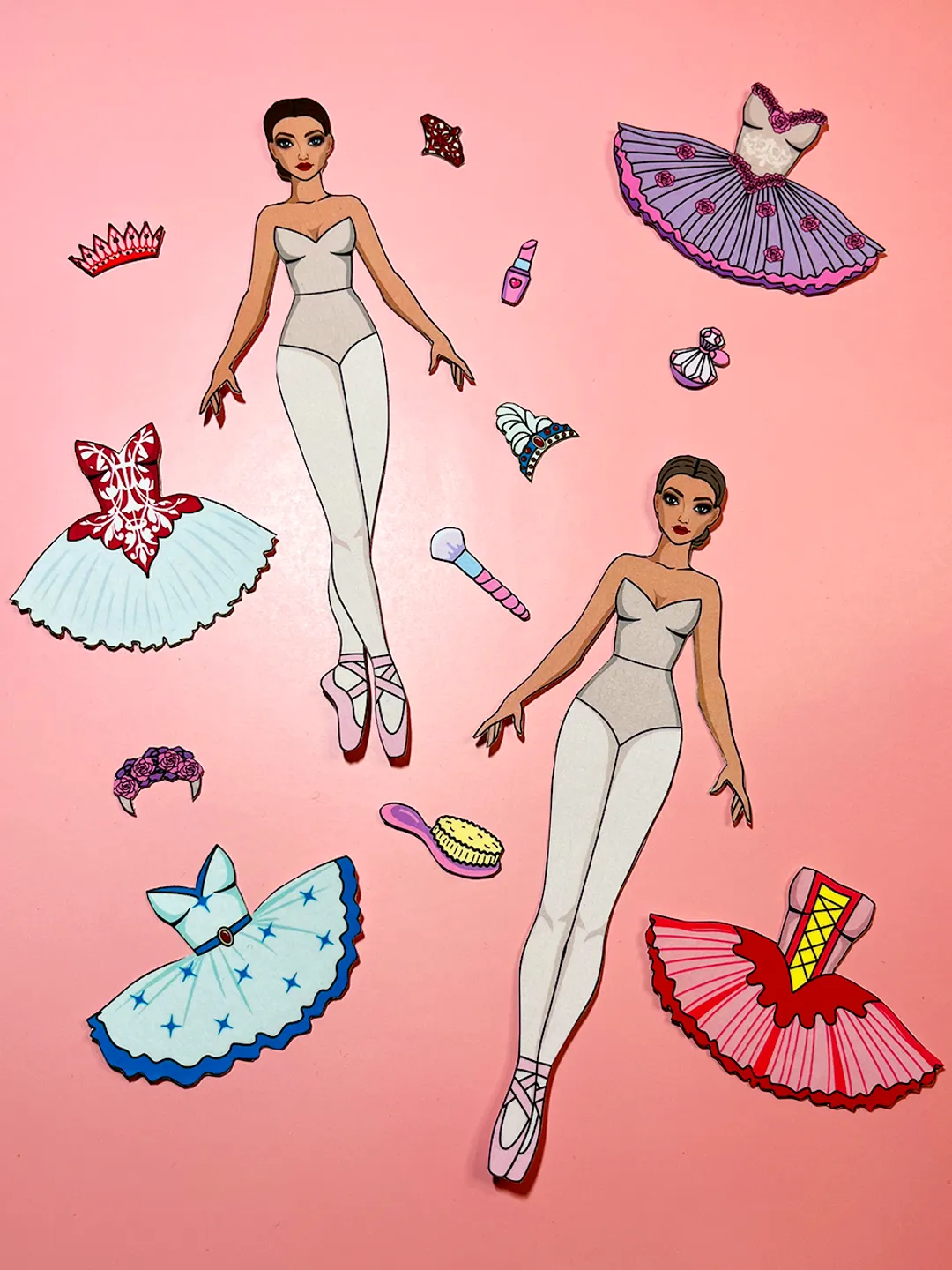 Paper doll ballerina