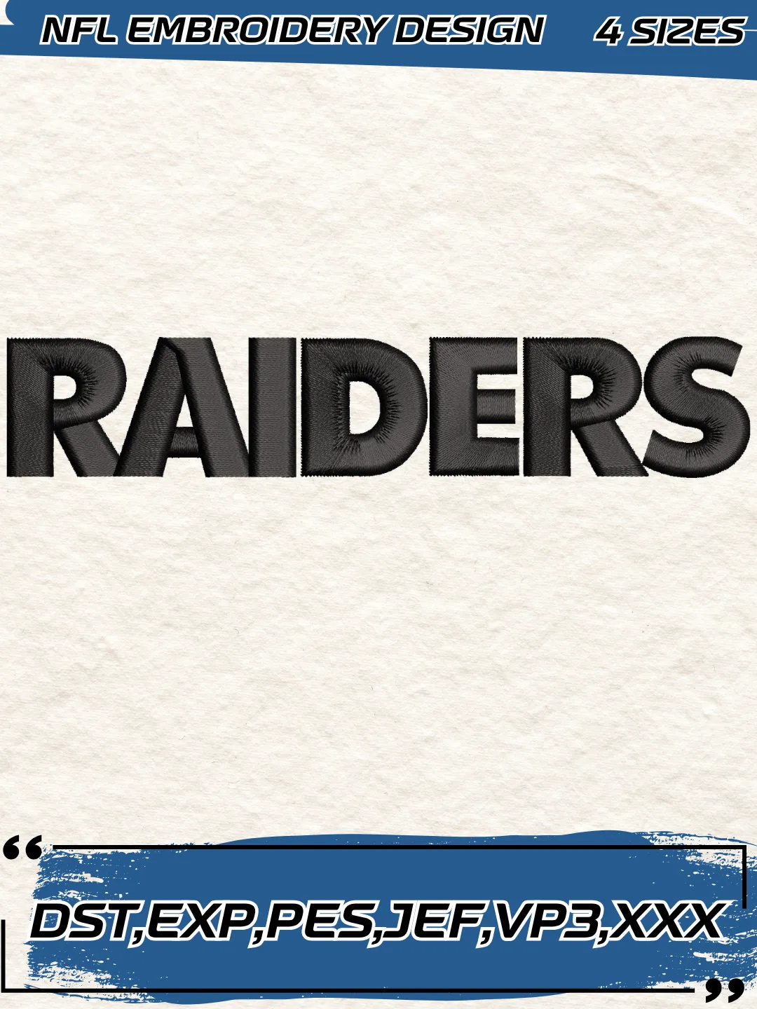 Las Vegas Raiders Wordmark Logo Embroidery Design,NFL Logo Embroidery Design,Machine Embroidery Design File,4 Sizes, Digital Download