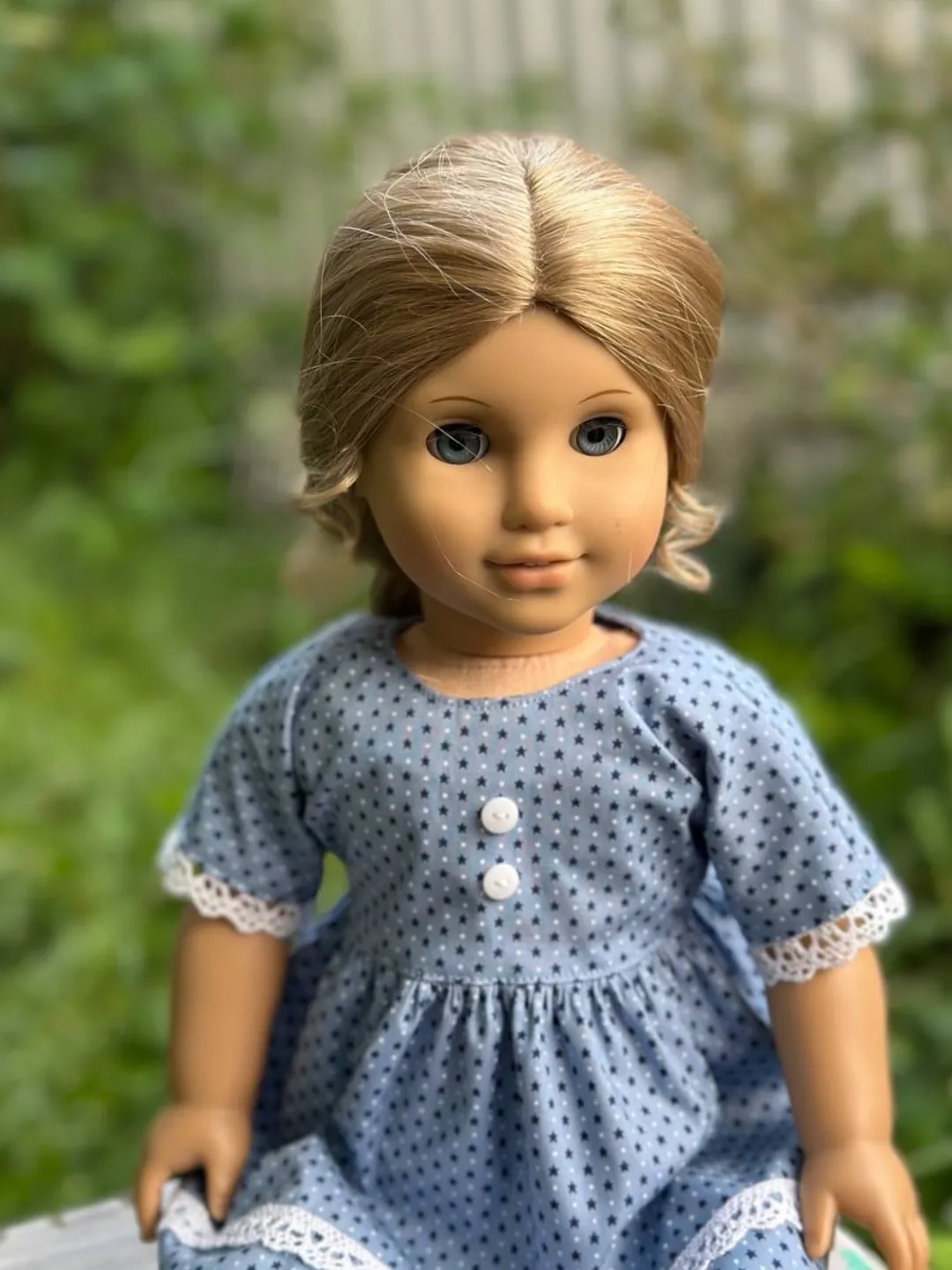 american girl doll blue dress Amazon.com: Emily Rose 18" Doll Holiday Dress Set - Midnight Star Sparkly Blue Party Dress with Silver Sequin Shoes & Purse