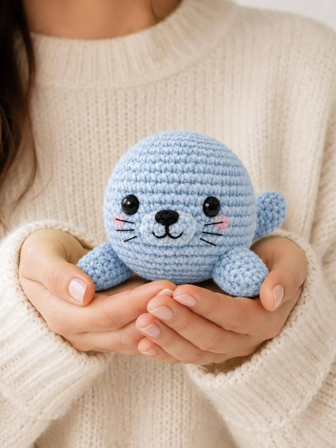 No Sew Baby Seal Crochet Pattern | Plush Amigurumi Tutorial (PDF
