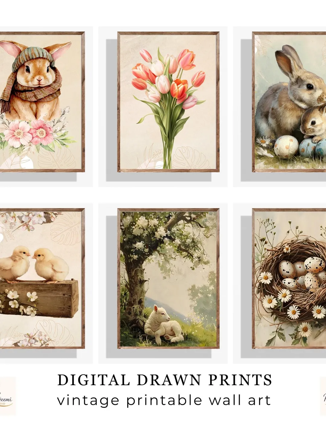 Spring Printables Bundle, Floral Gallery Wall Digital Download, Wall ...