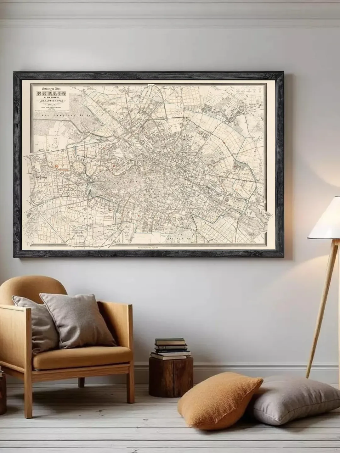 Vintage Berlin Map Print | 1894 Antique Wall Art