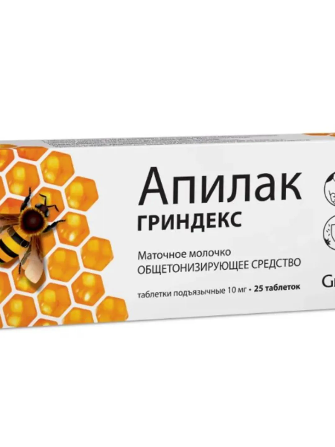 Royal Jelly Apilak Grindex 10mg 25 pcs, natural tonic