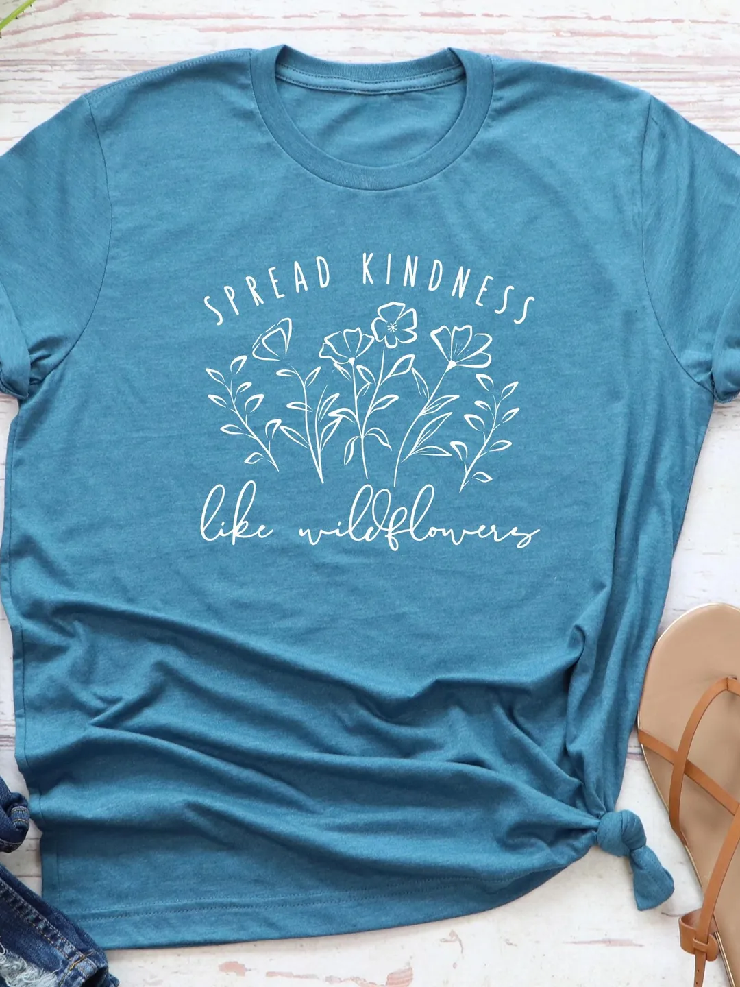 Kindness Flower Shirt: Inspirational Graphic Tee, Motivational Women's Shirt
