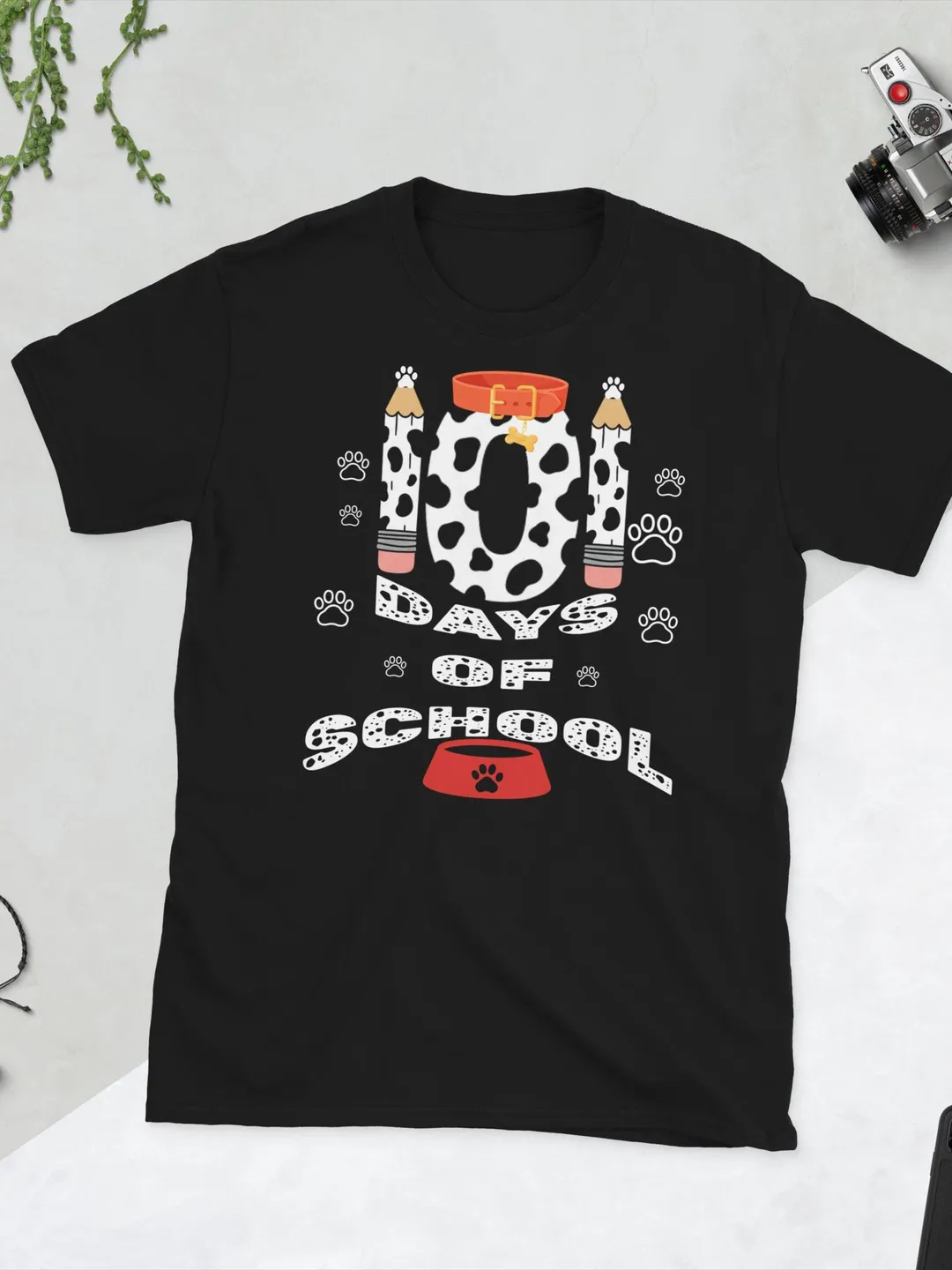 Happy 101 Days School Shirt Cute Dog Spots 100 Days Smarter T-Shirt for Kids, Preschool Kindergarten Elementary Student Teacher Gift