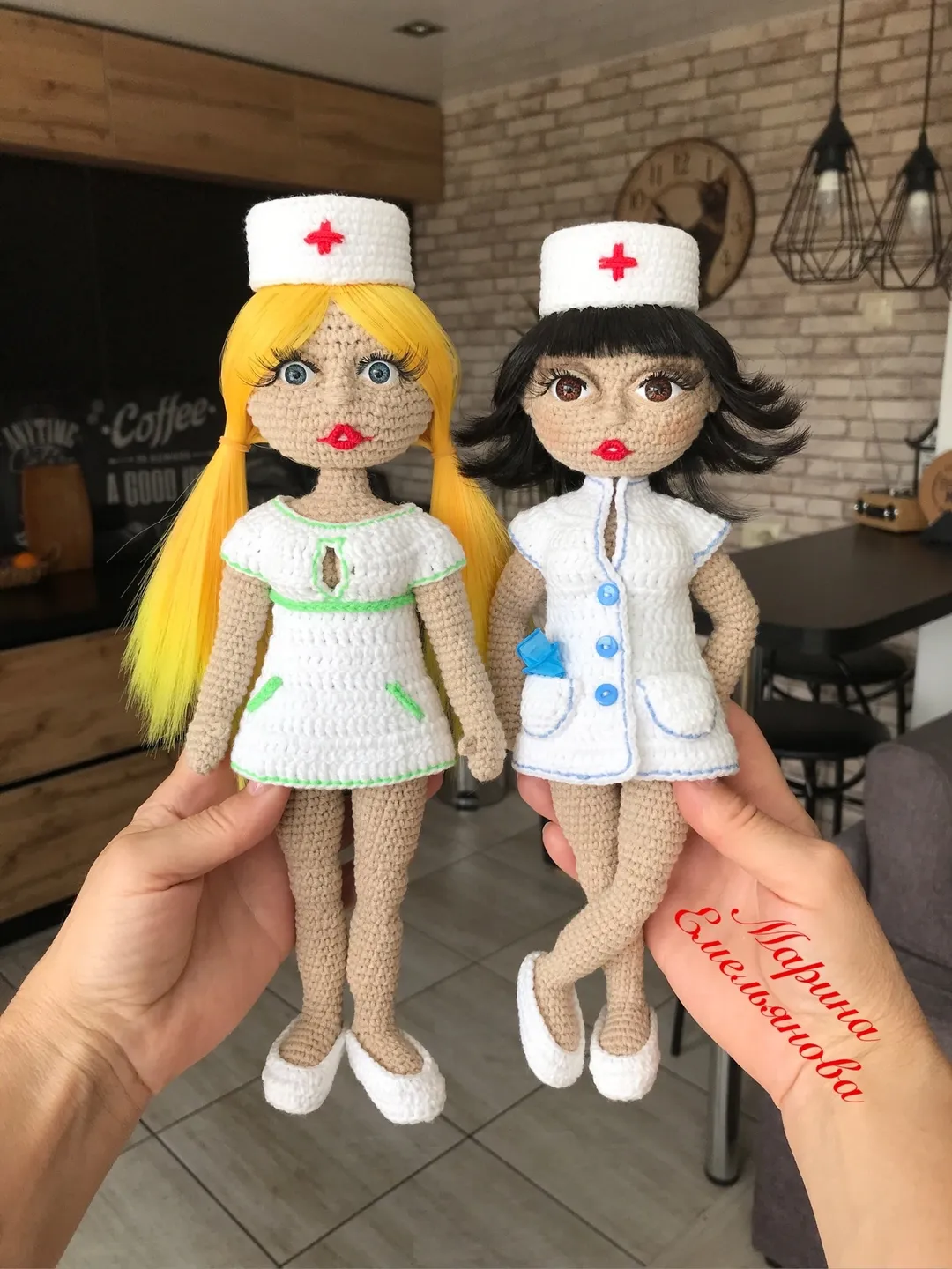 Digital Download - PDF. Crochet Pattern Nurse. DIY amigurumi toy tutorial.