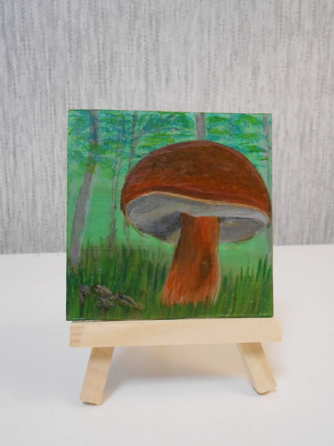 Mushroom. Oil painting.