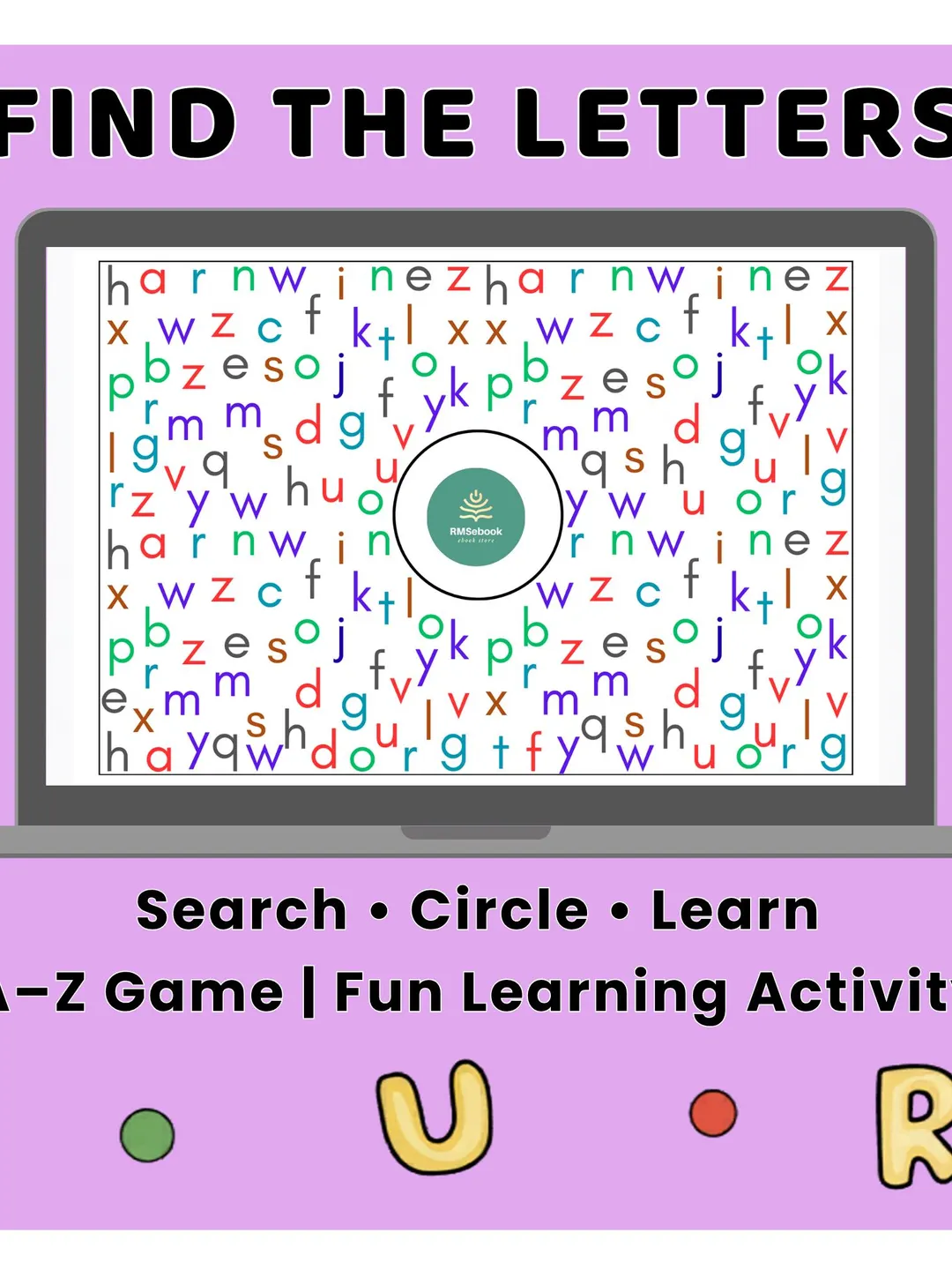 Letter Search Worksheets for Kids | Alphabet Find and Color Activity ...