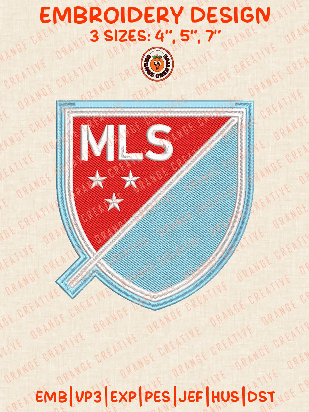 Chicago Fire FC MLS Flag Logo Embroidery Files, Chicago Fire FC Embroidery Designs, League Soccer Machine Embroidery Files, MLS Chicago Fire FC Logo Machine Embroidery, 3 sizes, Digital Download