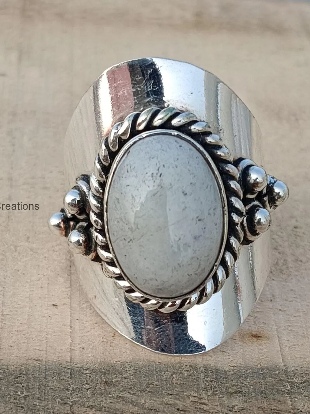 Designer Gifts Ring, Silver Band Ring, Rainbow Moonstone Ring, Statement Ring, 925 Sterling Silver Ring, Beautiful Gifts Ring, Worry Ring,
