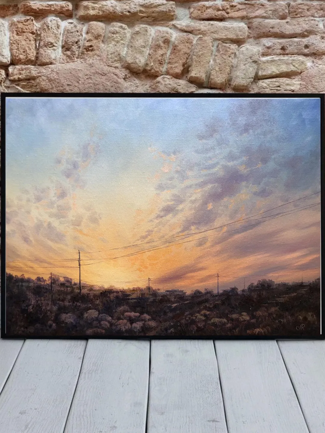 Sunset Original Oil Painting Sunrise Landscape