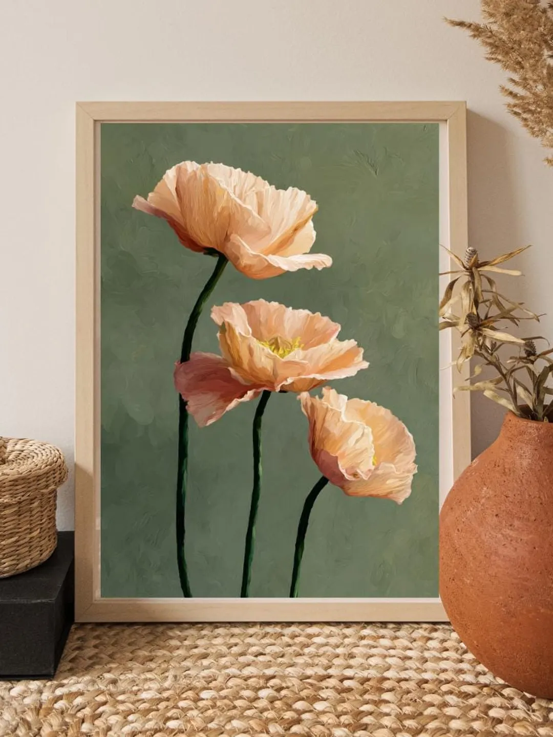 Digital burgundy velvet peony flower Art Print chinese painting ...
