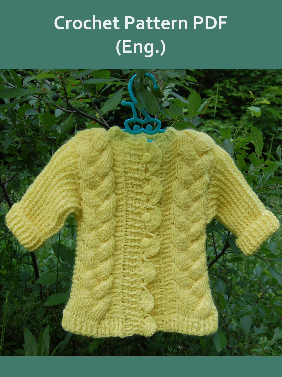 Crochet Baby Cardigan Pattern, crochet Baby coat Pattern, crochet baby gift, crochet newborn cardigan, infant cardigan, Baby sweater pattern, crochet baby clothes, PDF file in English