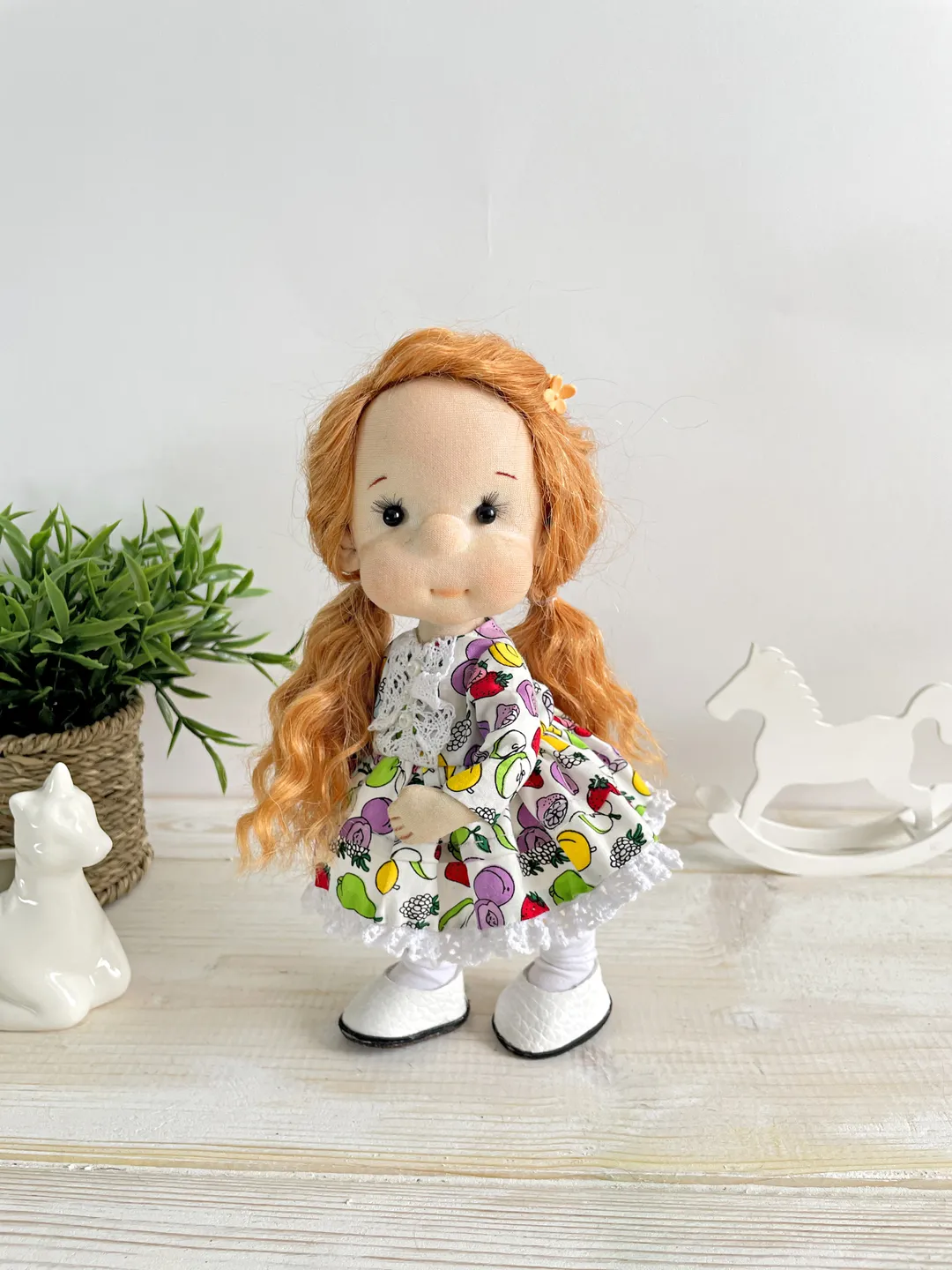 Handmade Textile Doll Art Doll Waldorf Doll Inspiration Birthday Gift for Girl