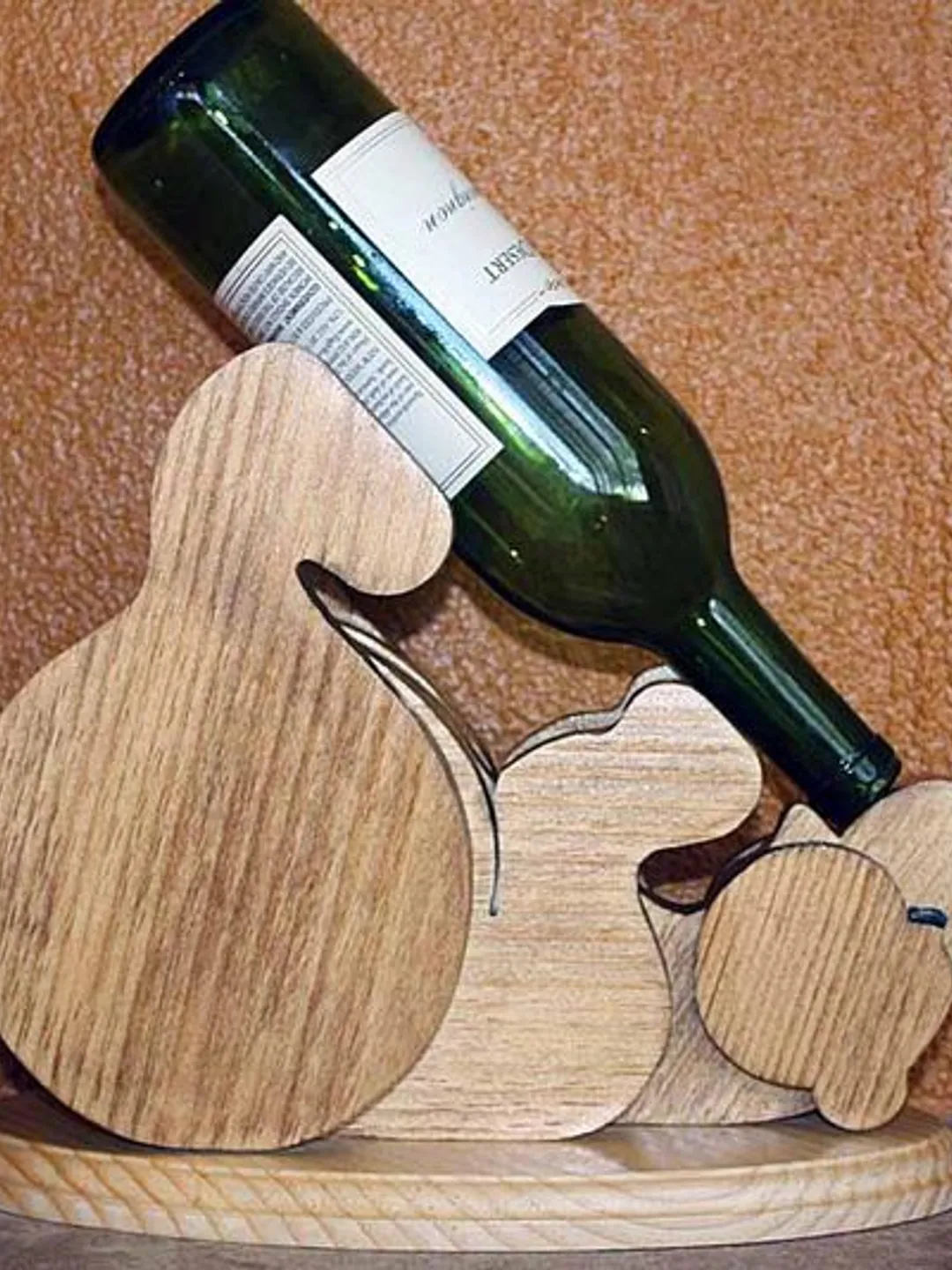 Digital Template Cnc Router Files Cnc Wine Stand Files for Wood Laser Cut Pattern