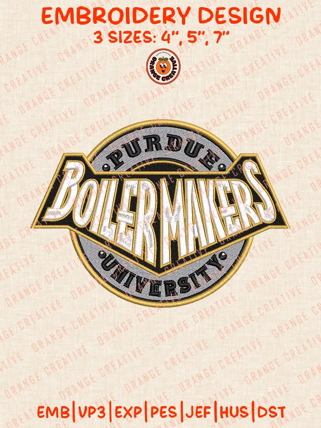 Boilermaker Text NCAA Purdue Logo Embroidery Design Files, NCAA Logos Embroidery Designs ...