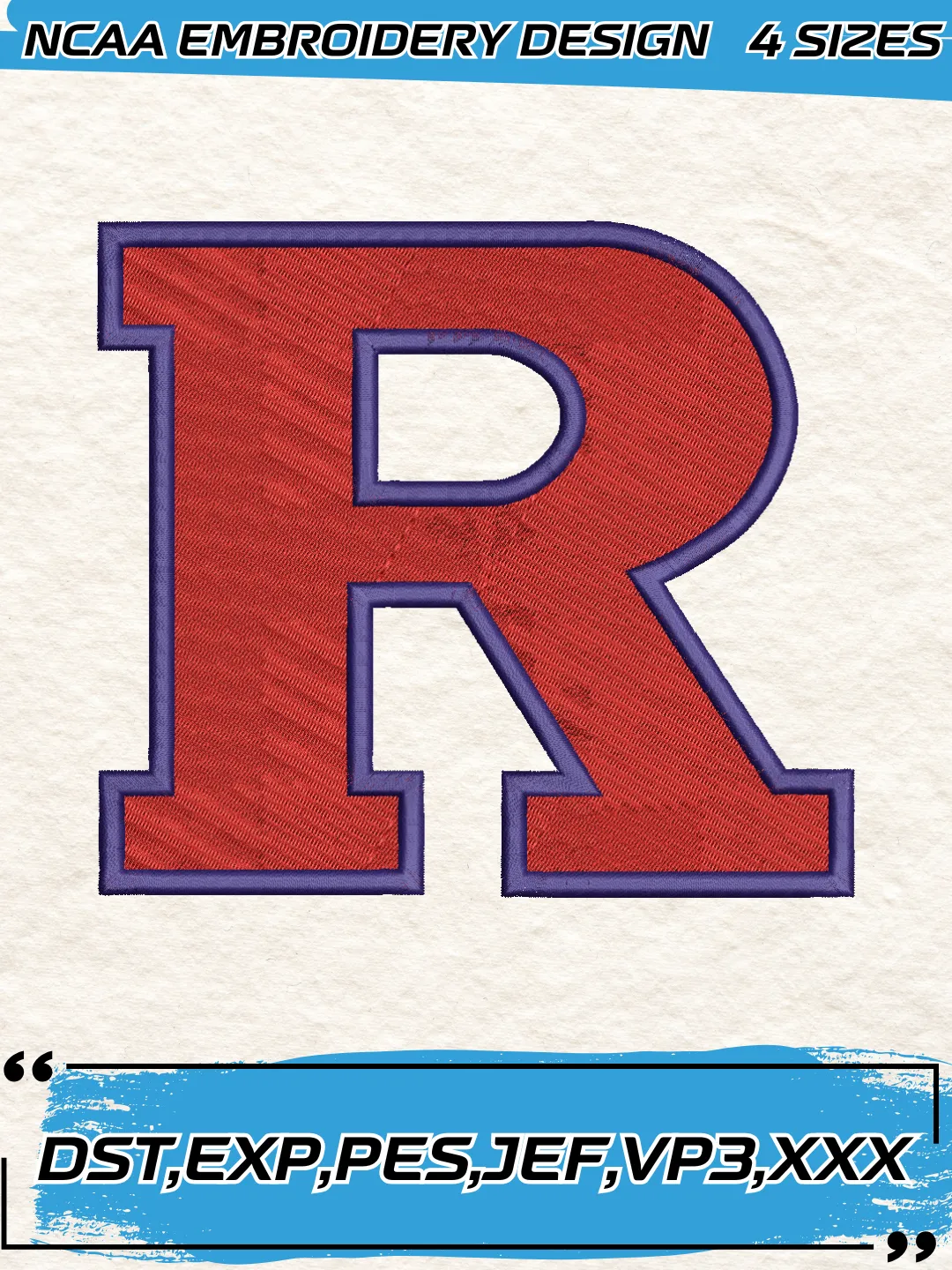 Rutgers Scarlet Knights Embroidery Design,NCAA Logo Embroidery Design ...