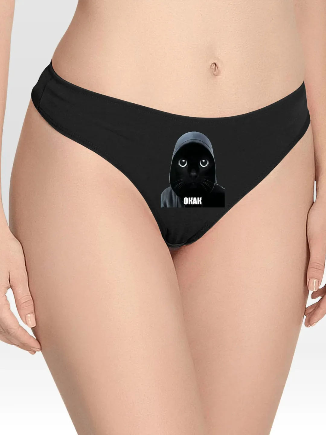 OKAK Meme Cat Lingerie Thong