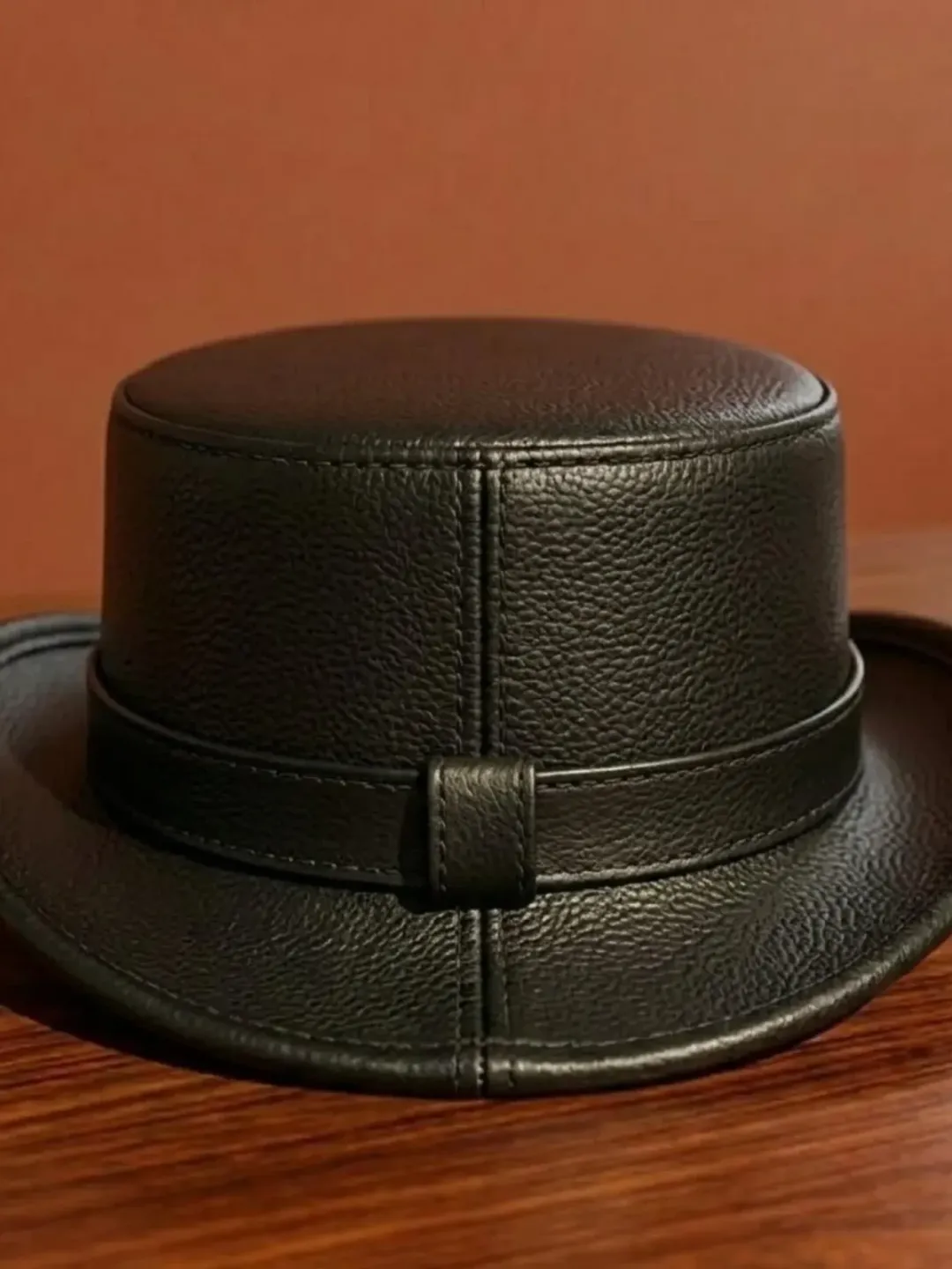 Black Leather Top Hat – Western Steampunk Cowboy Hat