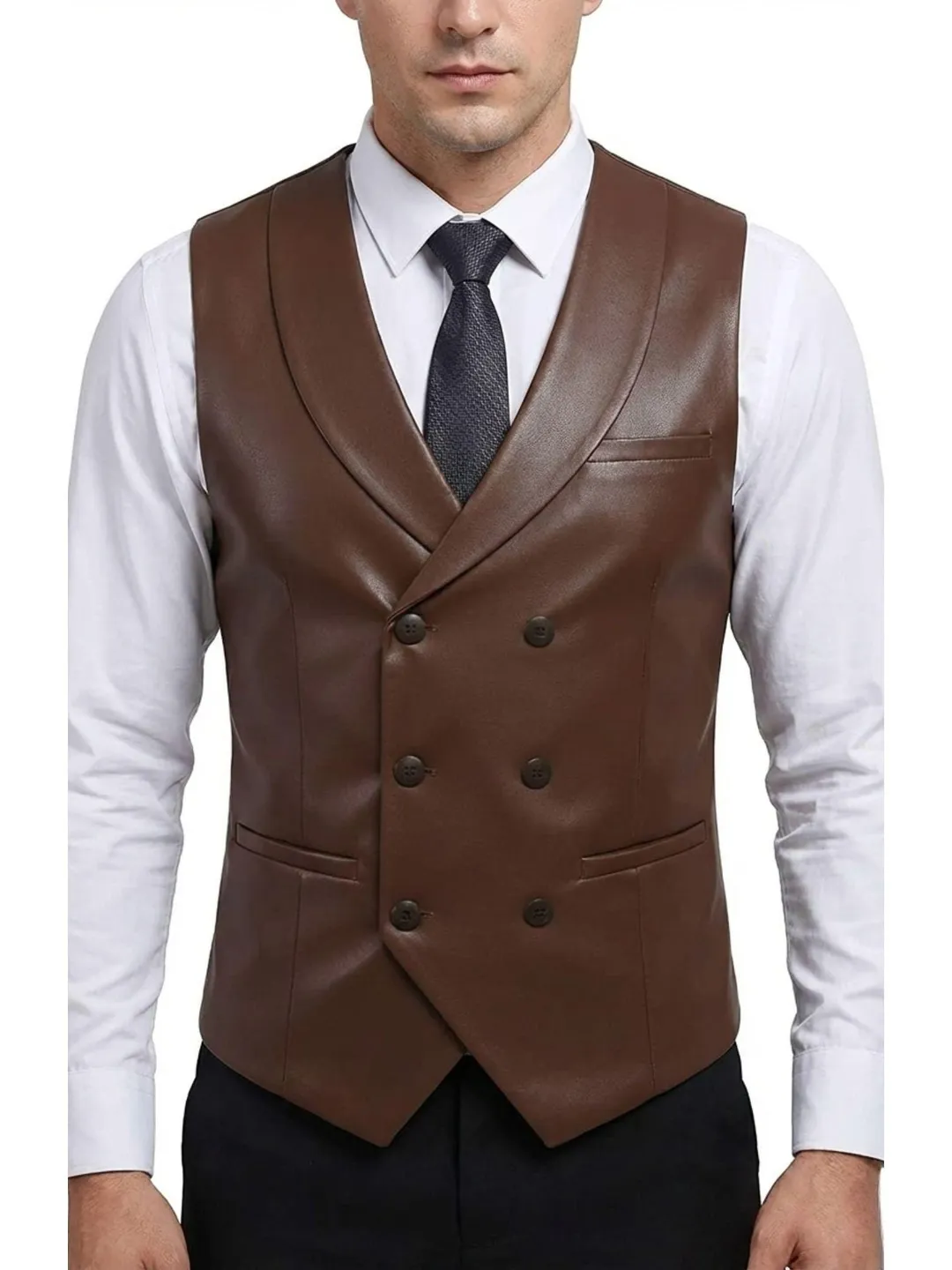leather dress vest mens Leather Vest business casual