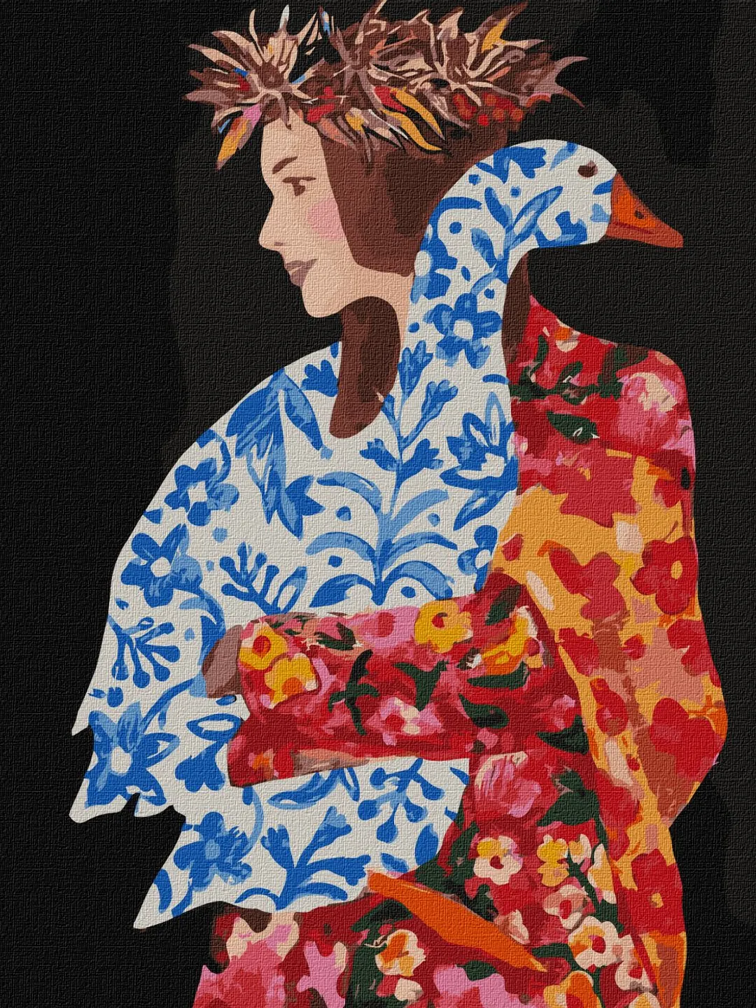 Ukrainian decor,divine feminine,Ukraine art,prosperity,folk Ukraine,made in Ukraine,paint by numbers,Ukrainian gifts,gift