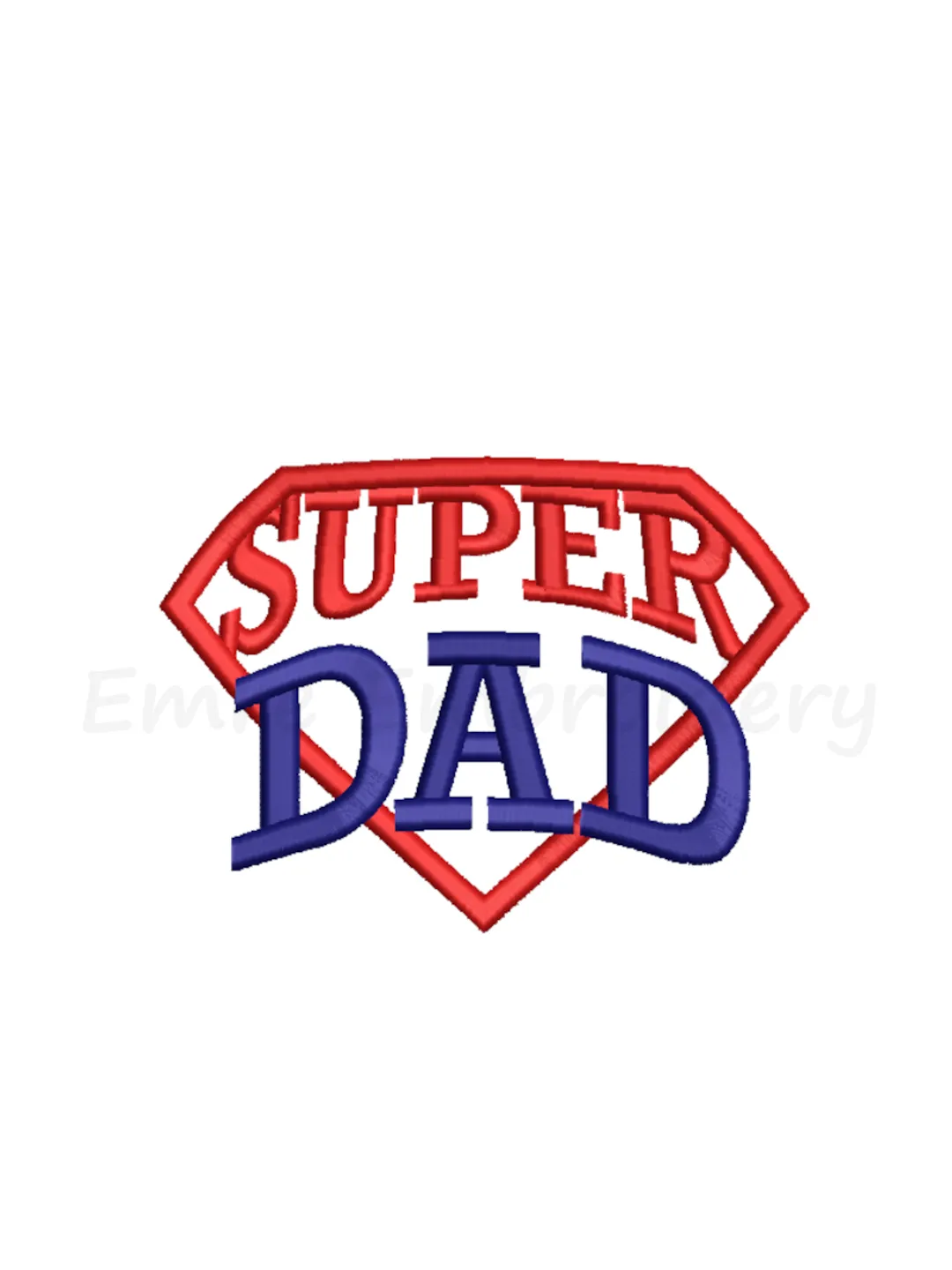 Super Dad Embroidery Design, Machine Embroidery Design, 4 Sizes, Instant Download