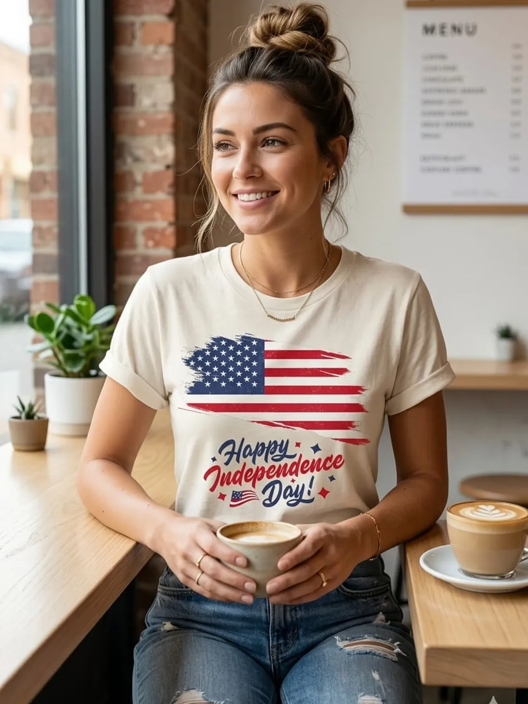 4th of July Independence Day USA Flag PNG Digital Design