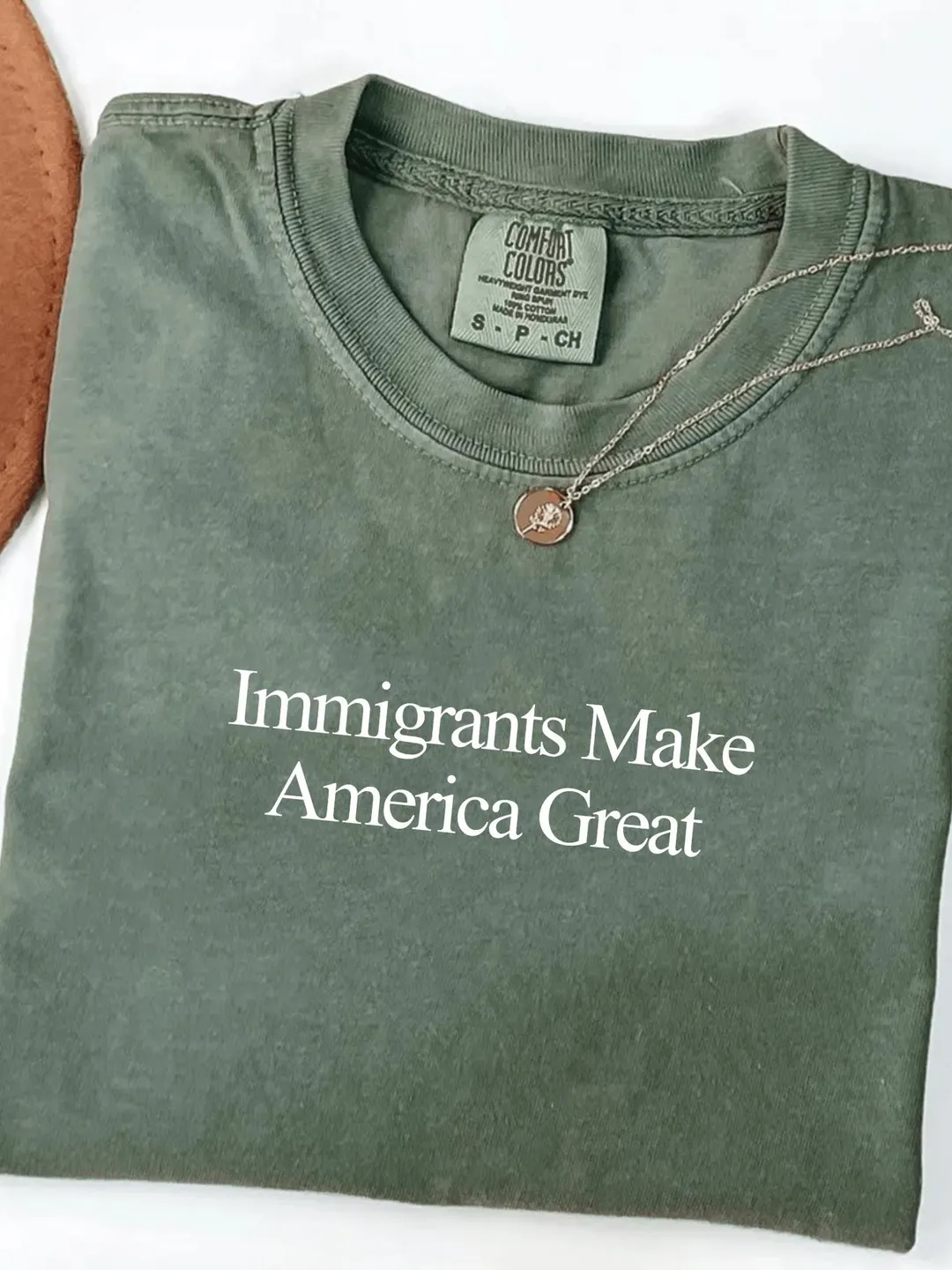 Comfort Colors® Immigrants Make America Great Shirt – Pro Immigration Tee, Social Justice Top, Equality Statement T-Shirt, Activism Gift