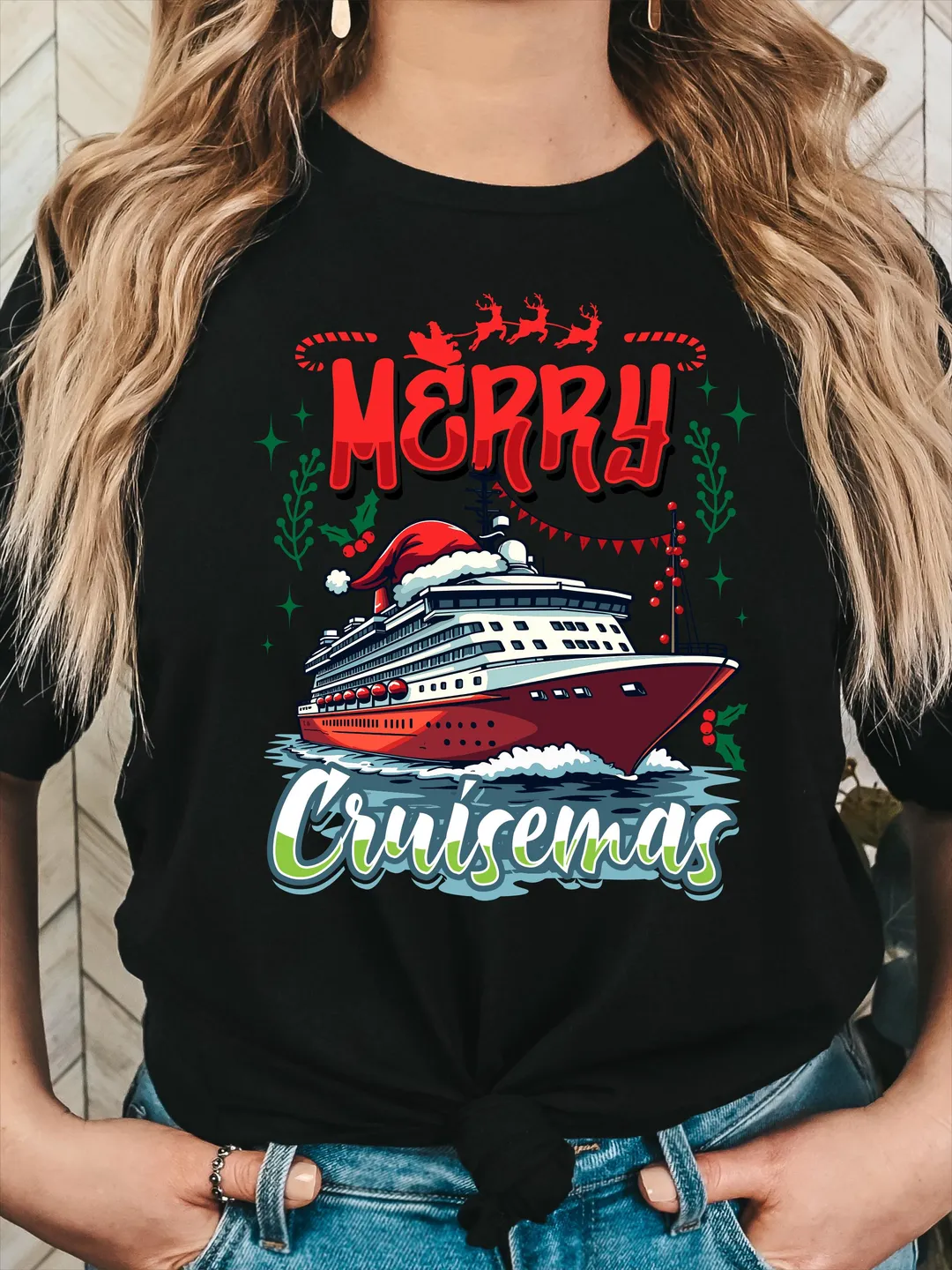 Christmas Cruise Tees: Family Matching Shirts (Funny Holiday Design)