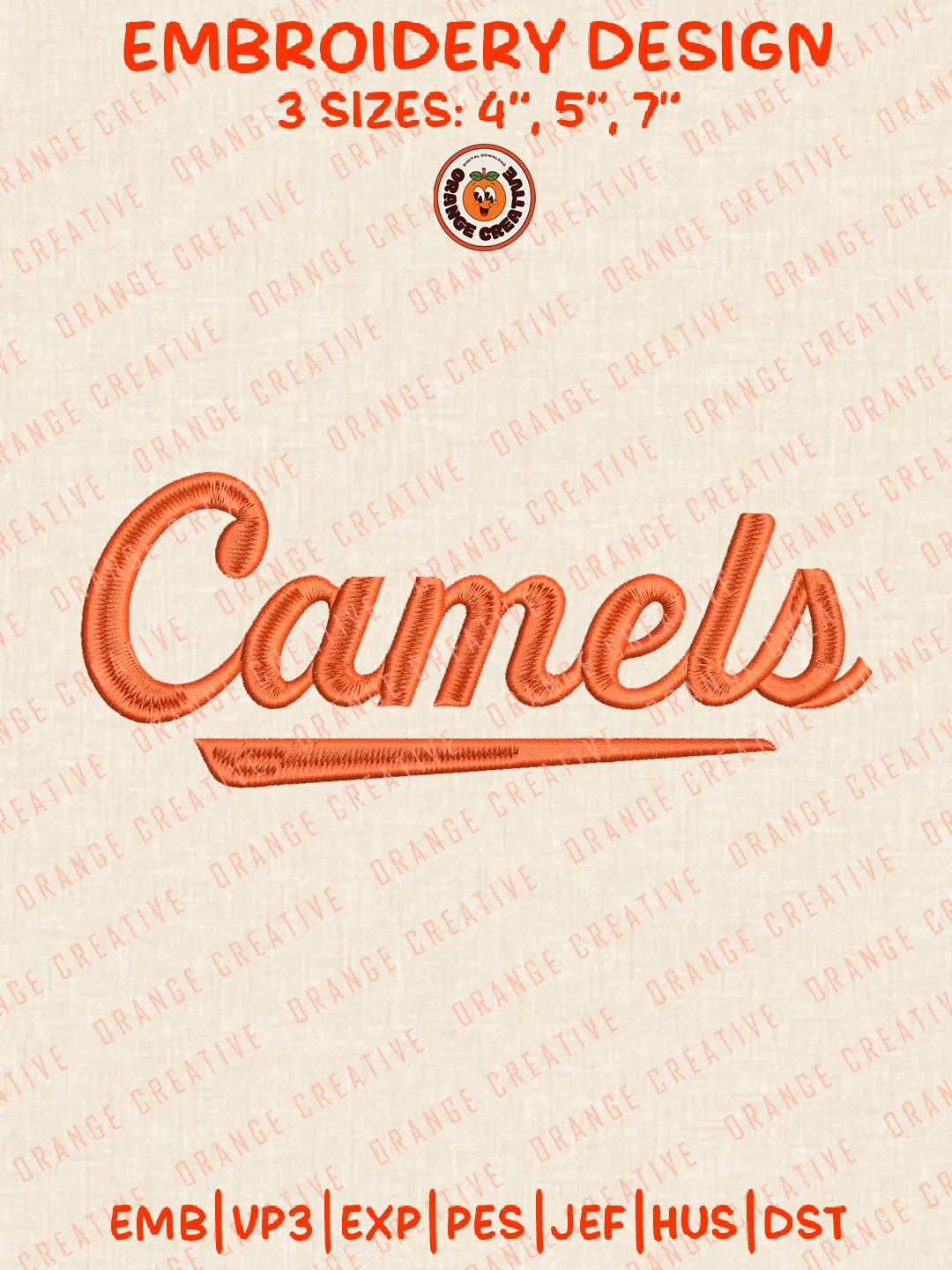 NCAA Camels Wordmark Logo Embroidery Files, Campbell Fighting Camels Team Embroidery Designs, Football Team Machine Embroidery Files, NCAA Campbell Fighting Machine Embroidery, Digital Download