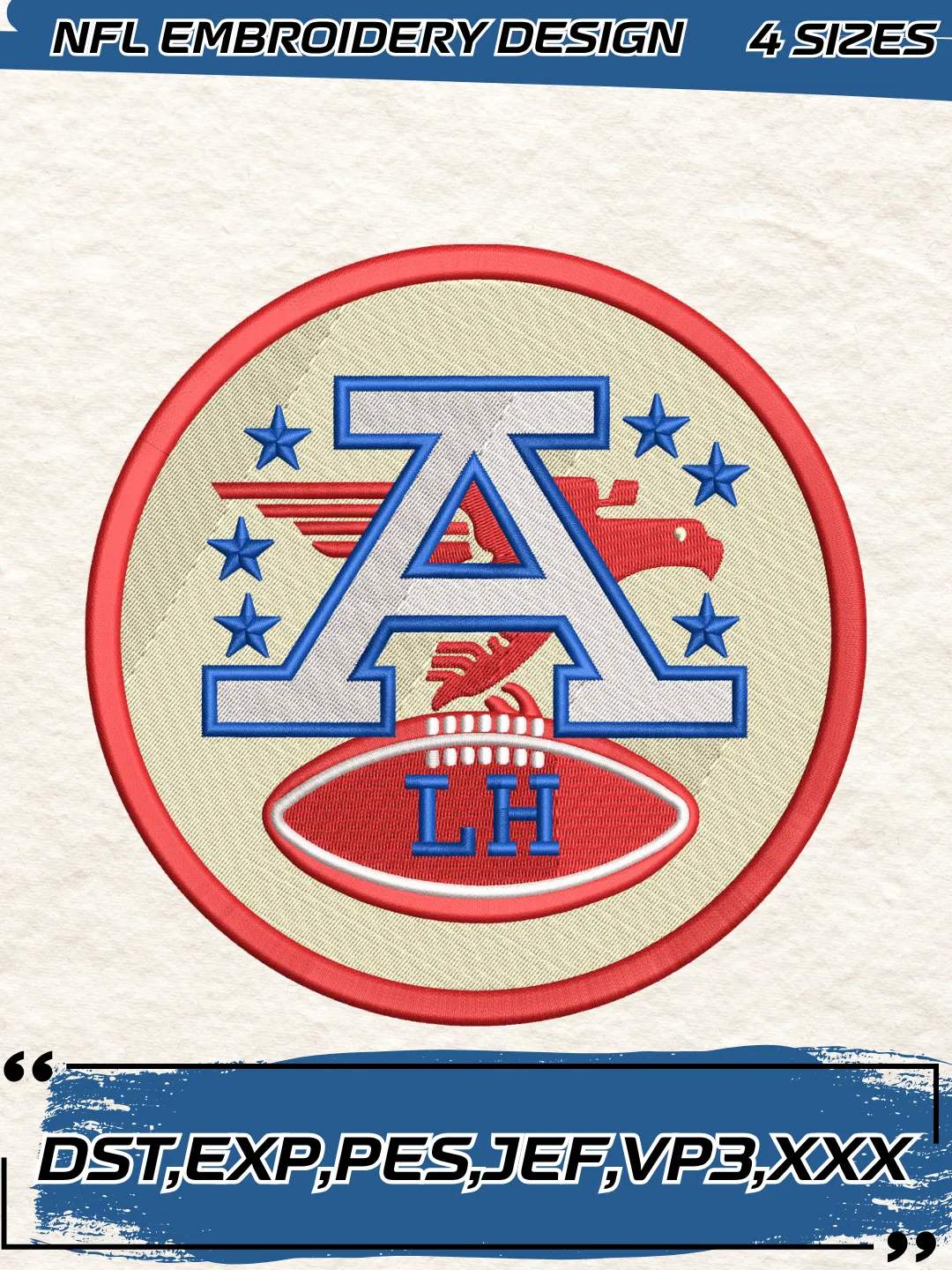 Kansas City Chiefs Memorial Logo Embroidery Design,NFL Logo Embroidery Design,Machine Embroidery Design File,4 Sizes, Digital Download