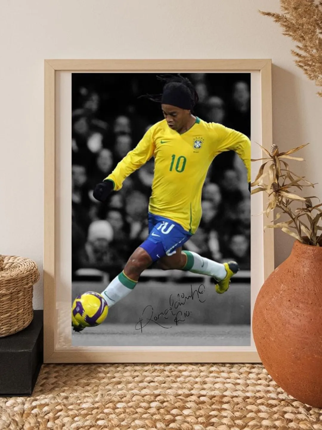Ronaldinho Poster | Football Legend Print | Soccer Icon Artwork