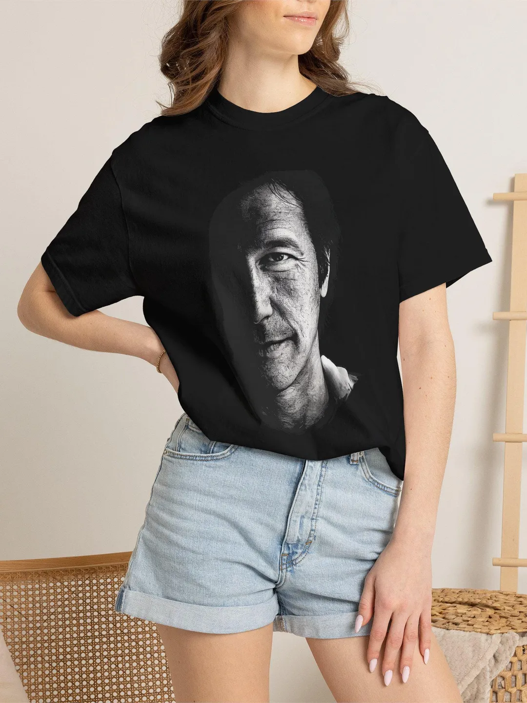 Imran Khan Half-Face Portrait T-Shirt | Monochrome Contrast Tee