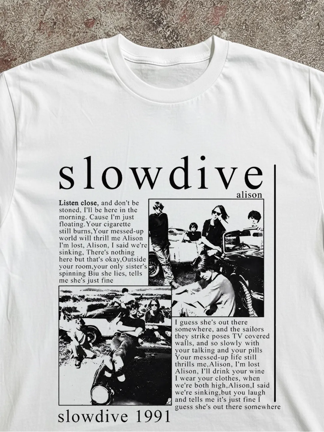Slowdive Alison Shirt Vintage Shoegaze Band Tee 90s Indie Rock